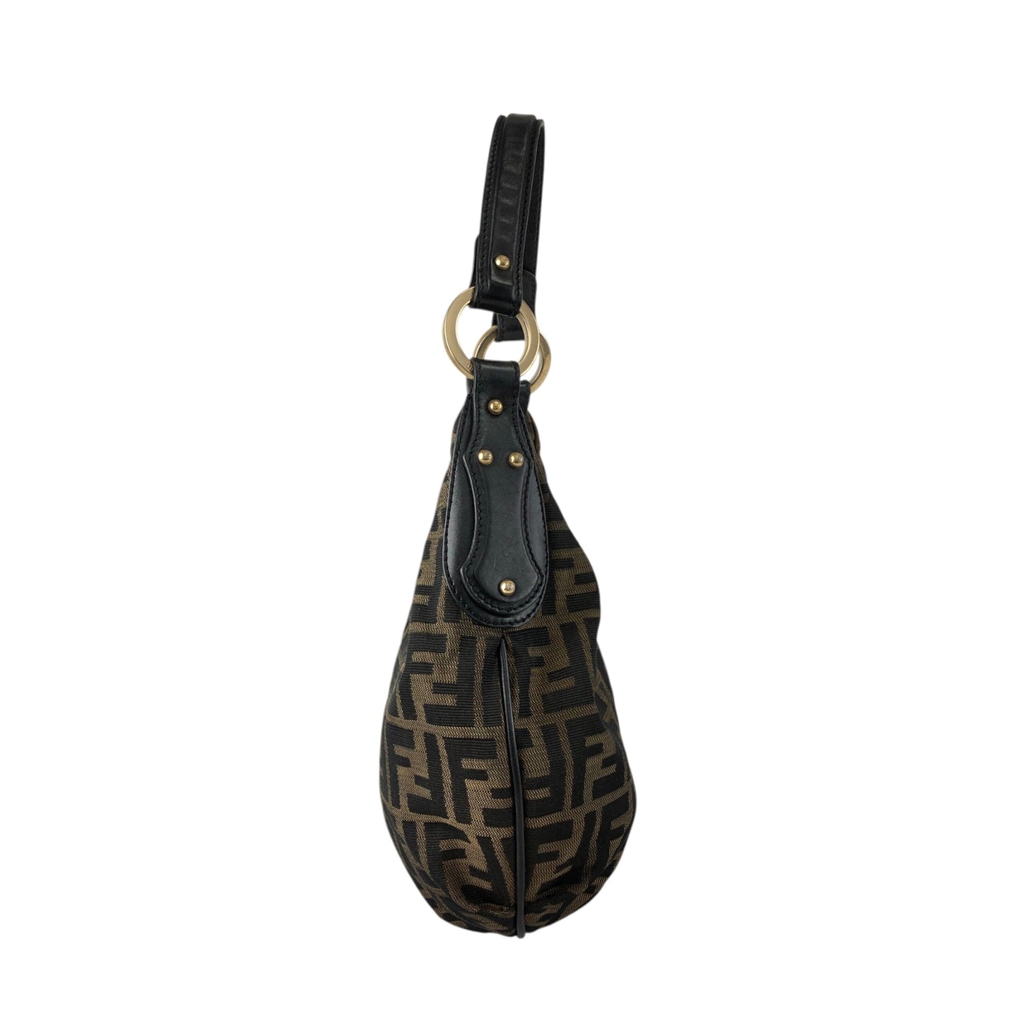 FENDI Zucca Shoulder bag Hobobag Brown Vintage rtpgp3