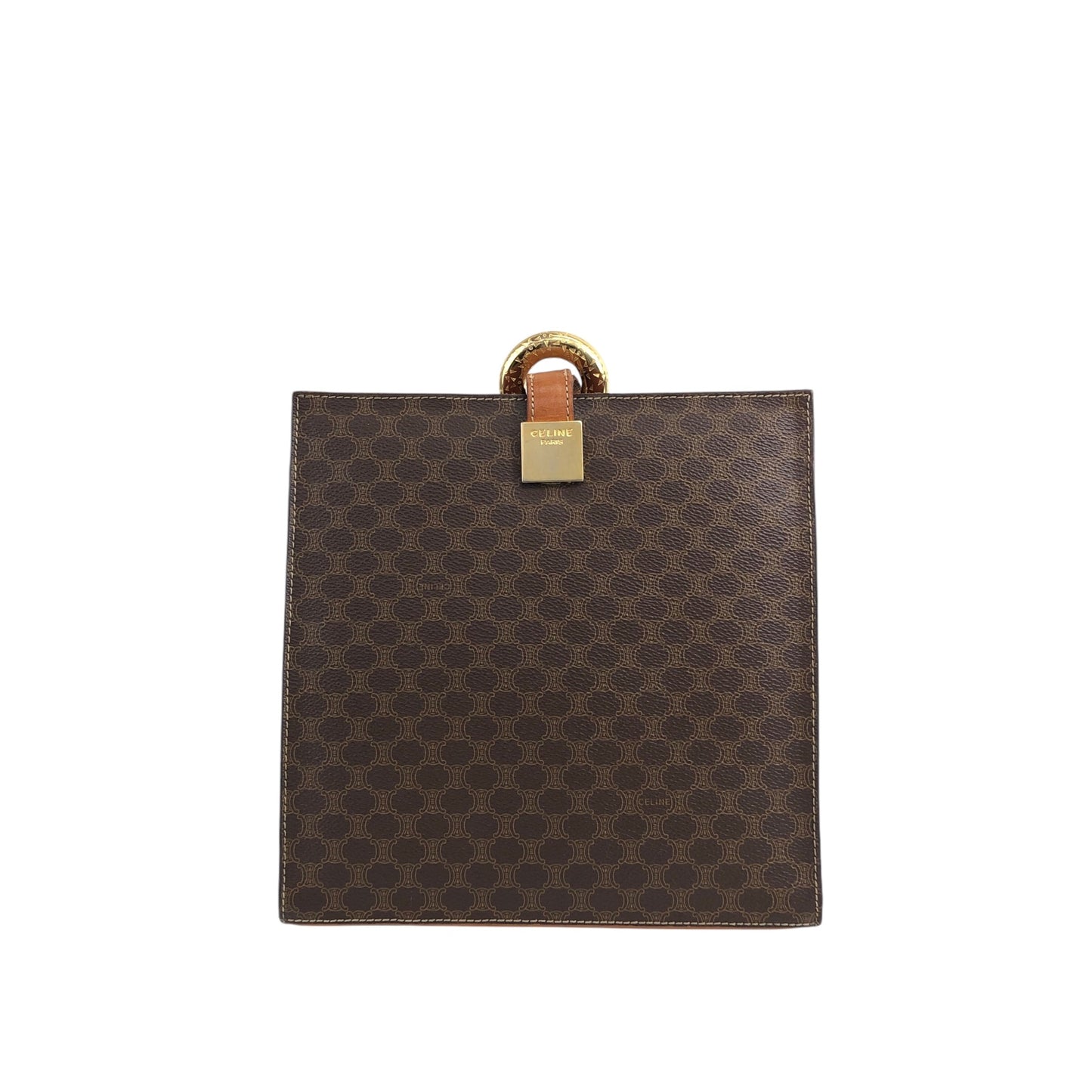 CELINE Macadam Starball Shoulder bag Brown Vintage nkgcwh