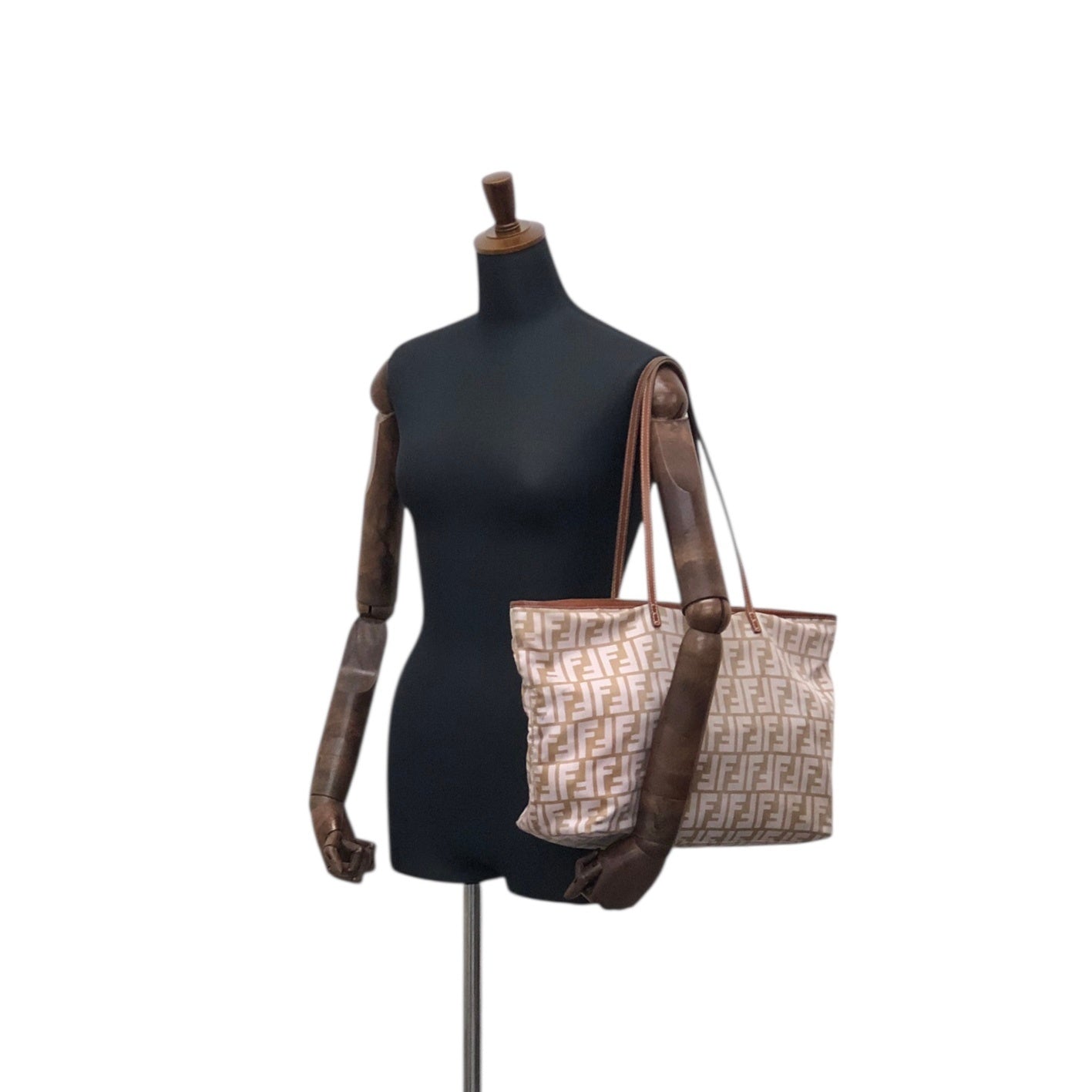 FENDI Zucca Totebag Beige Vintage knpjzs