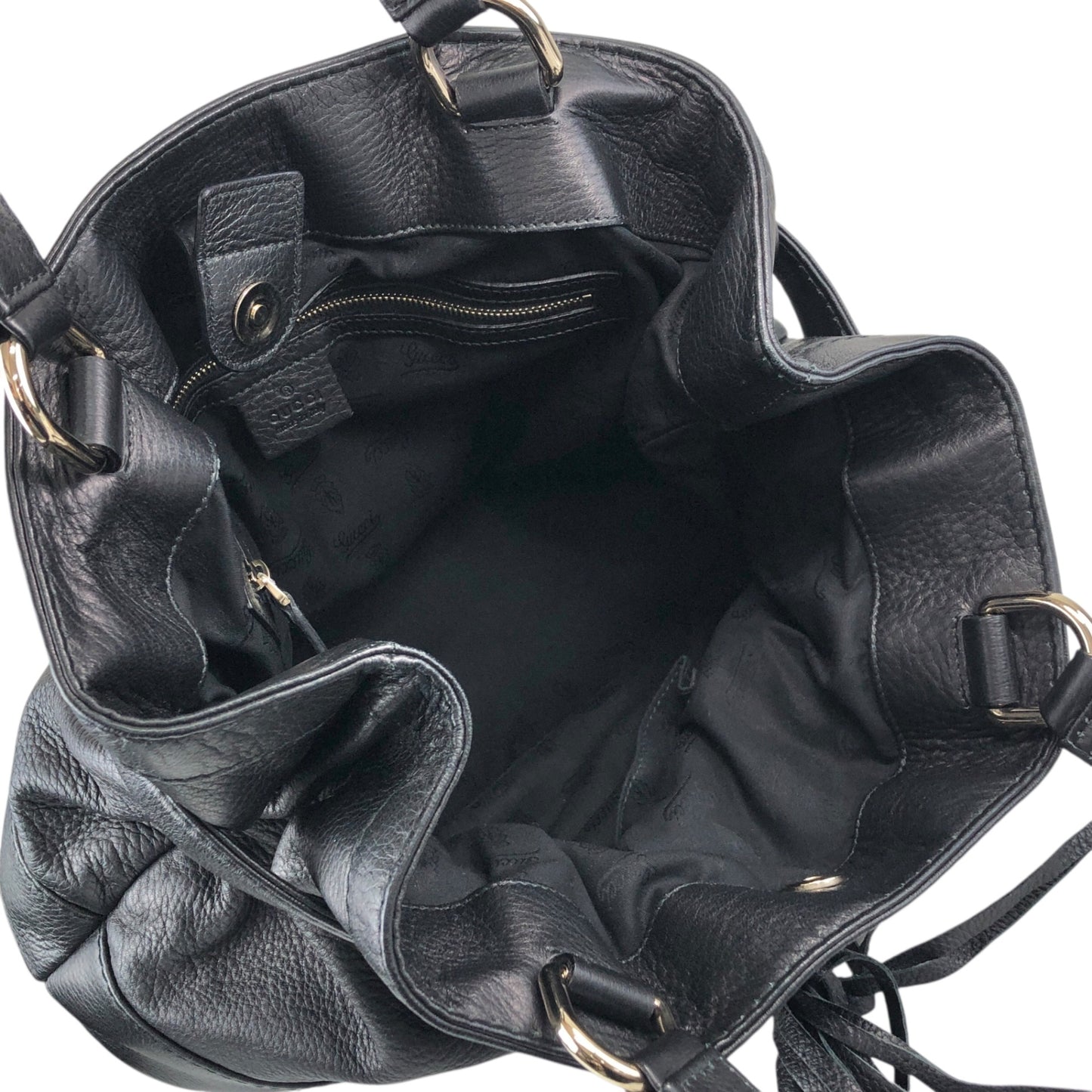 GUCCI Horse Bit Handbag Black 269943 Vintage wj5bxw