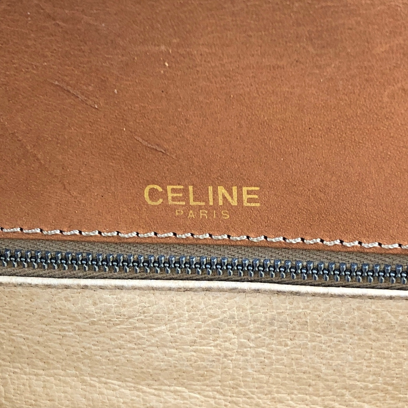 CELINE Macadam Flap Shoulder bag Brown Vintage wagmgy
