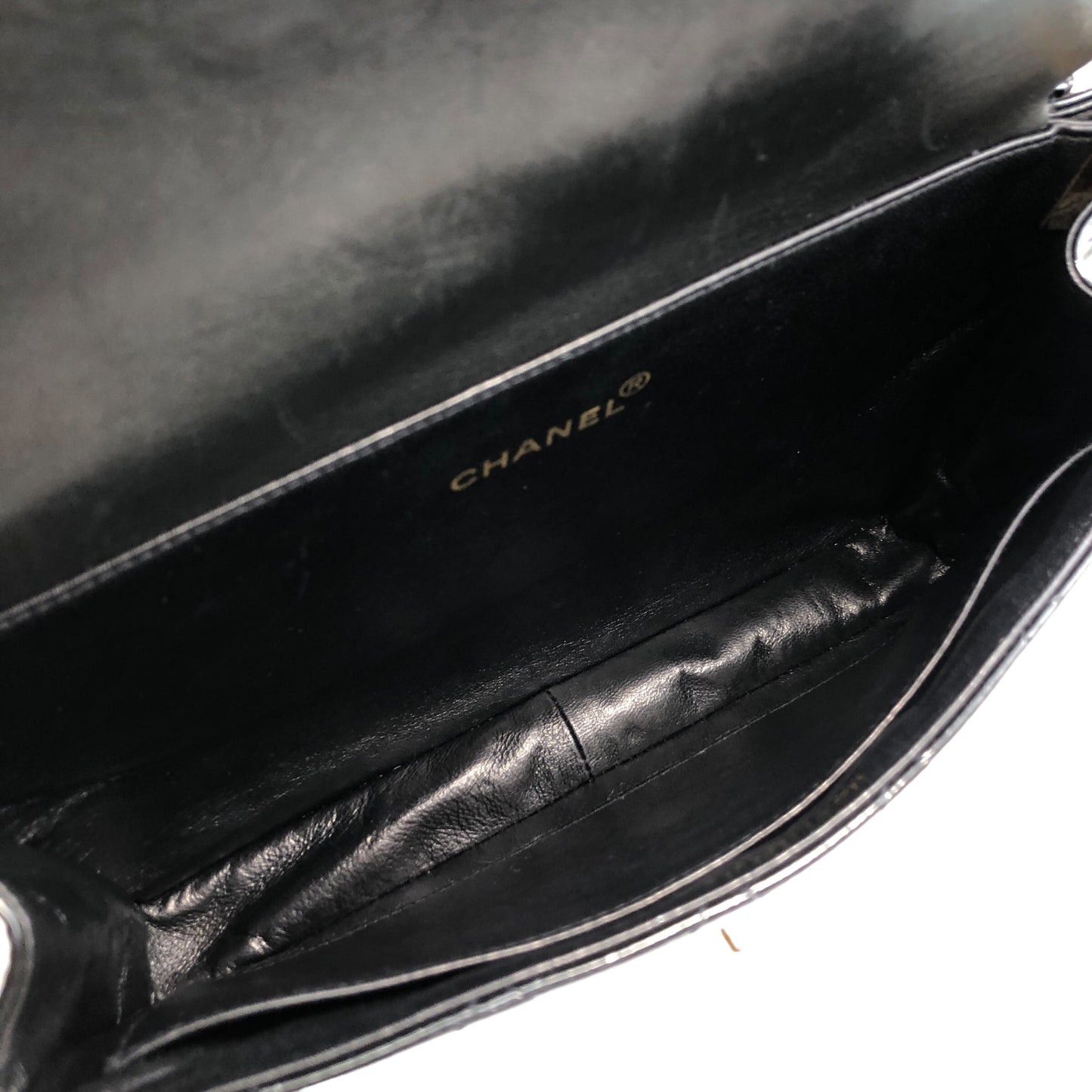 CHANEL Matelasse Coco Mark 手提包黑色復古 kdmcy3
