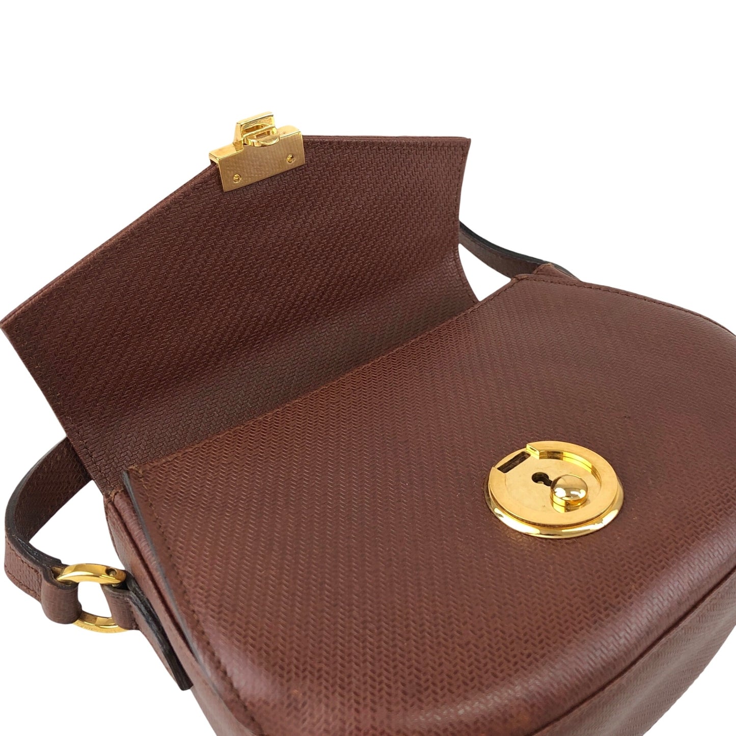Salvatore Ferragamo Lock Shoulder bag Bordeaux Vintage 6kbanu