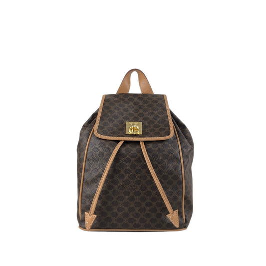 CELINE Macadam Gancini Backpack Brown Vintage b7xgpf