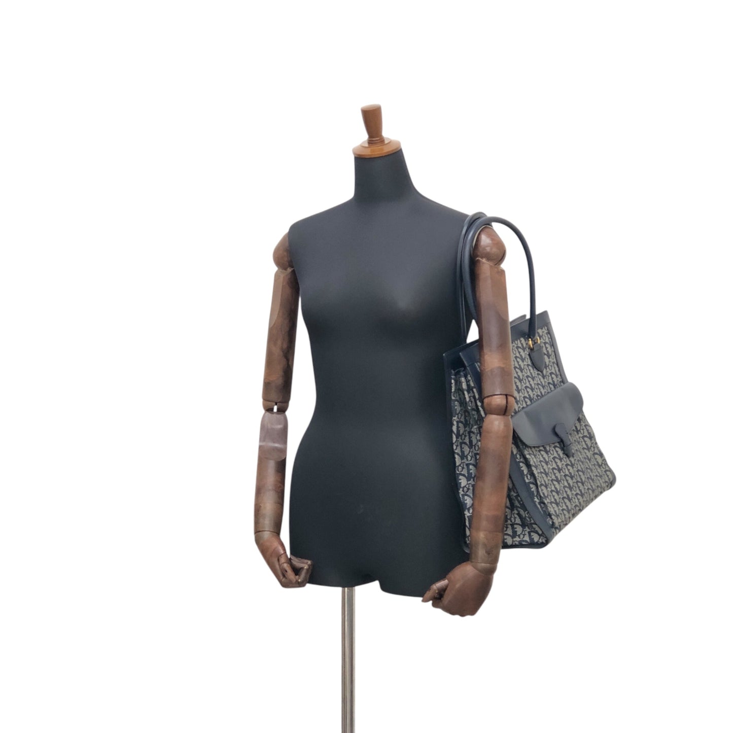 Christian Dior Trotter 前袋肩包托特包海軍藍復古 nak7gb