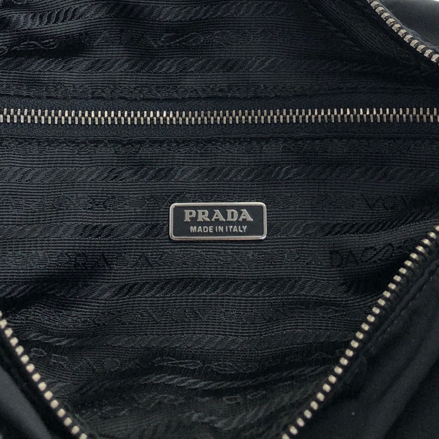 PRADA Triangle Logo Handbag Small Boston bag Black Vintage bhwzaa