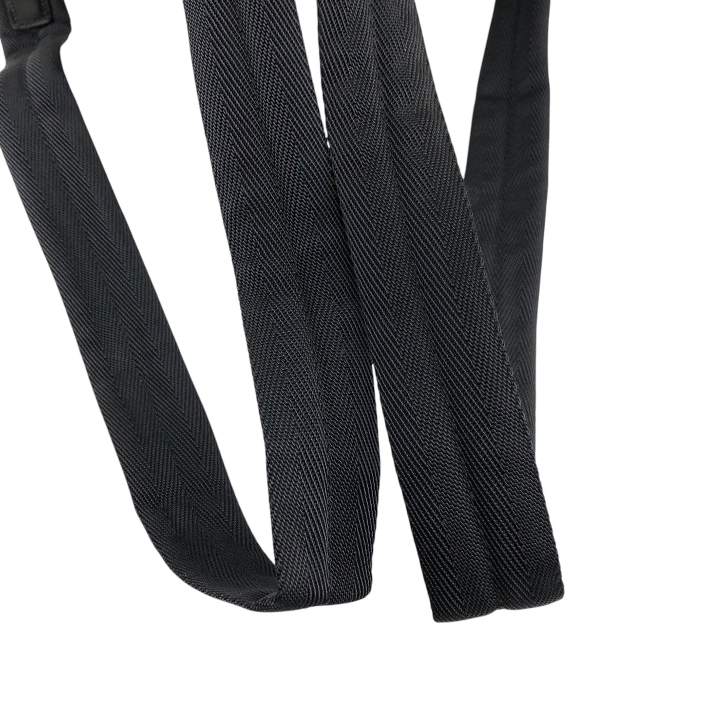 PRADA Triangle Logo Double Pocket Backpack Black Vintage mxtwf5