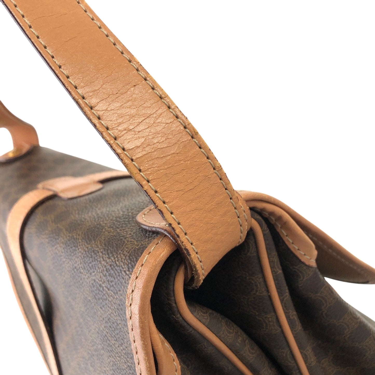 CELINE Macadam Shoulder bag Brown Vintage smihn4