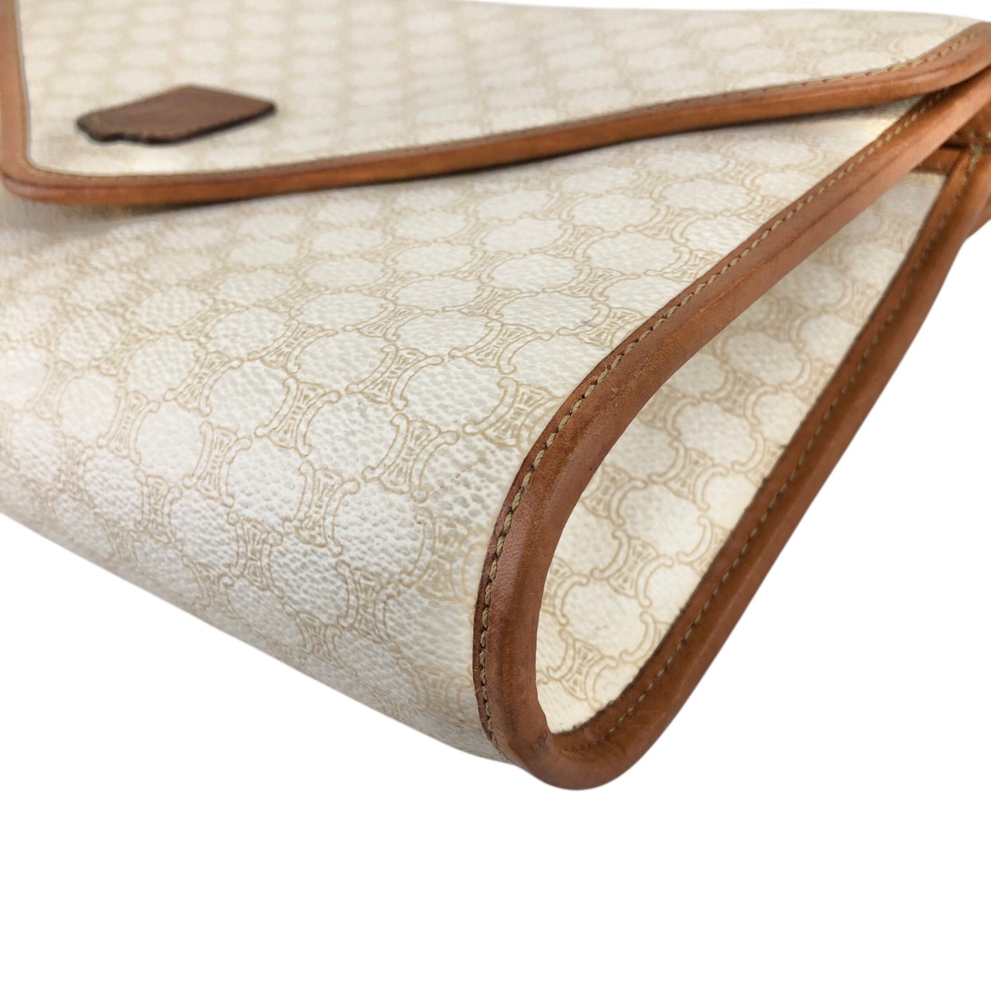 CELINE Macadam Blason Shoulder bag White Vintage j56zbi