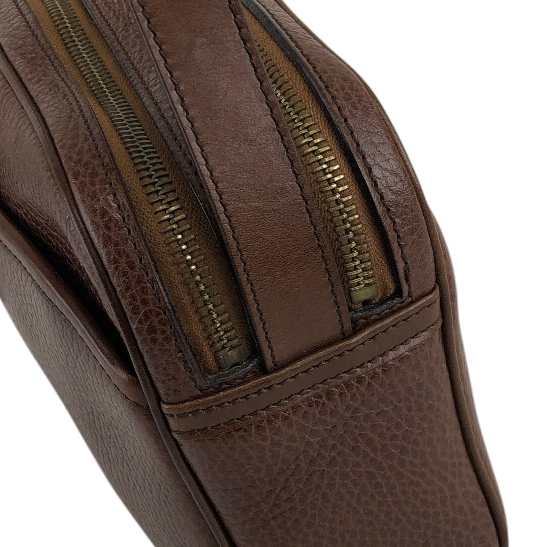 CELINE Gancini Shoulder bag Brown Vintage xdbhnp