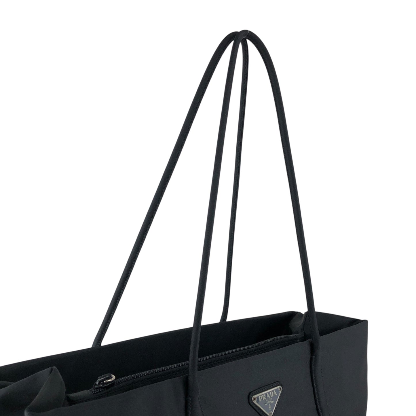 PRADA Tessuto Triangle Logo Totebag Black Vintage mi5jiw