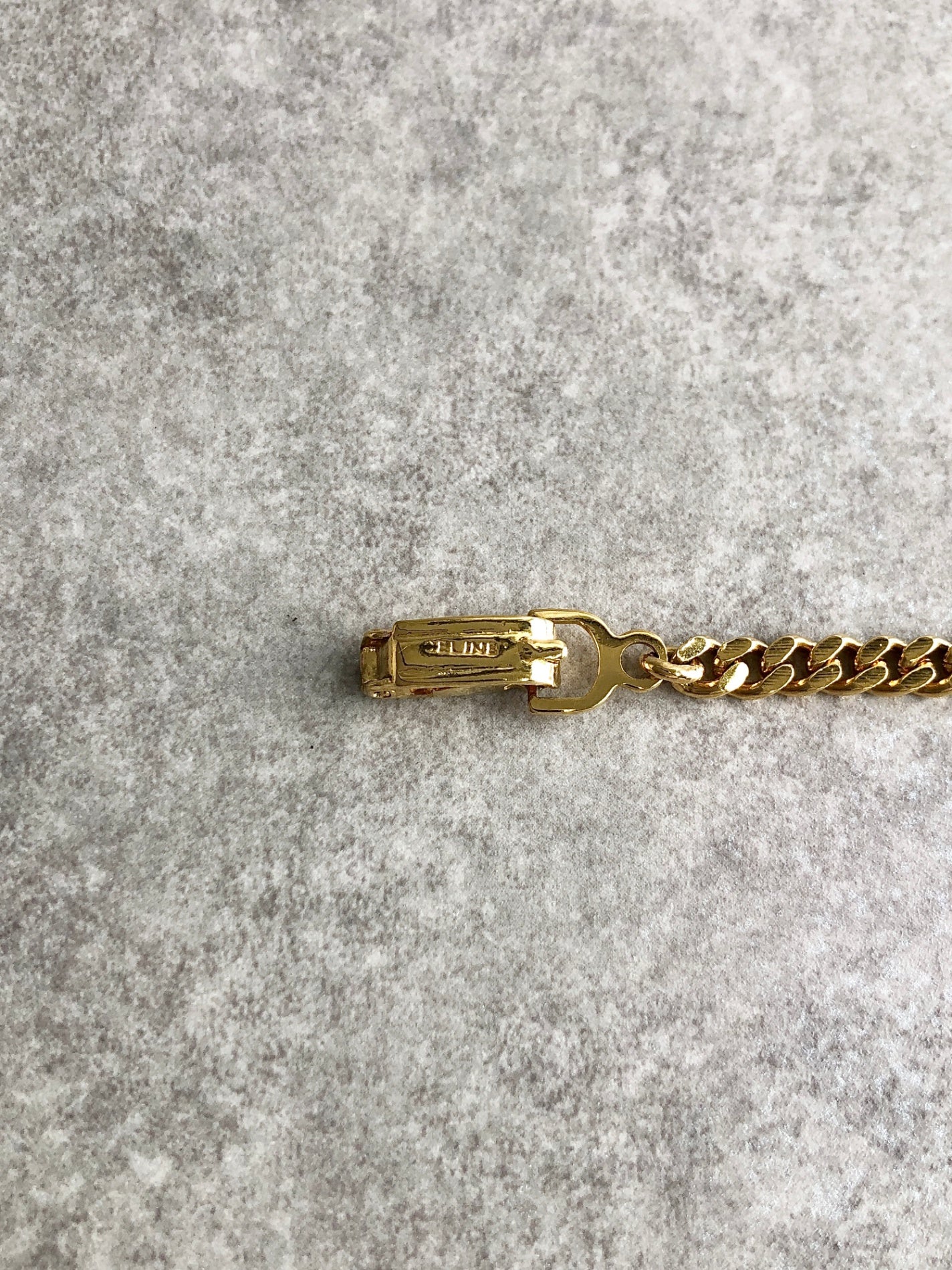 CELINE Horse Carriage Bracelet Gold Vintage reb2u4