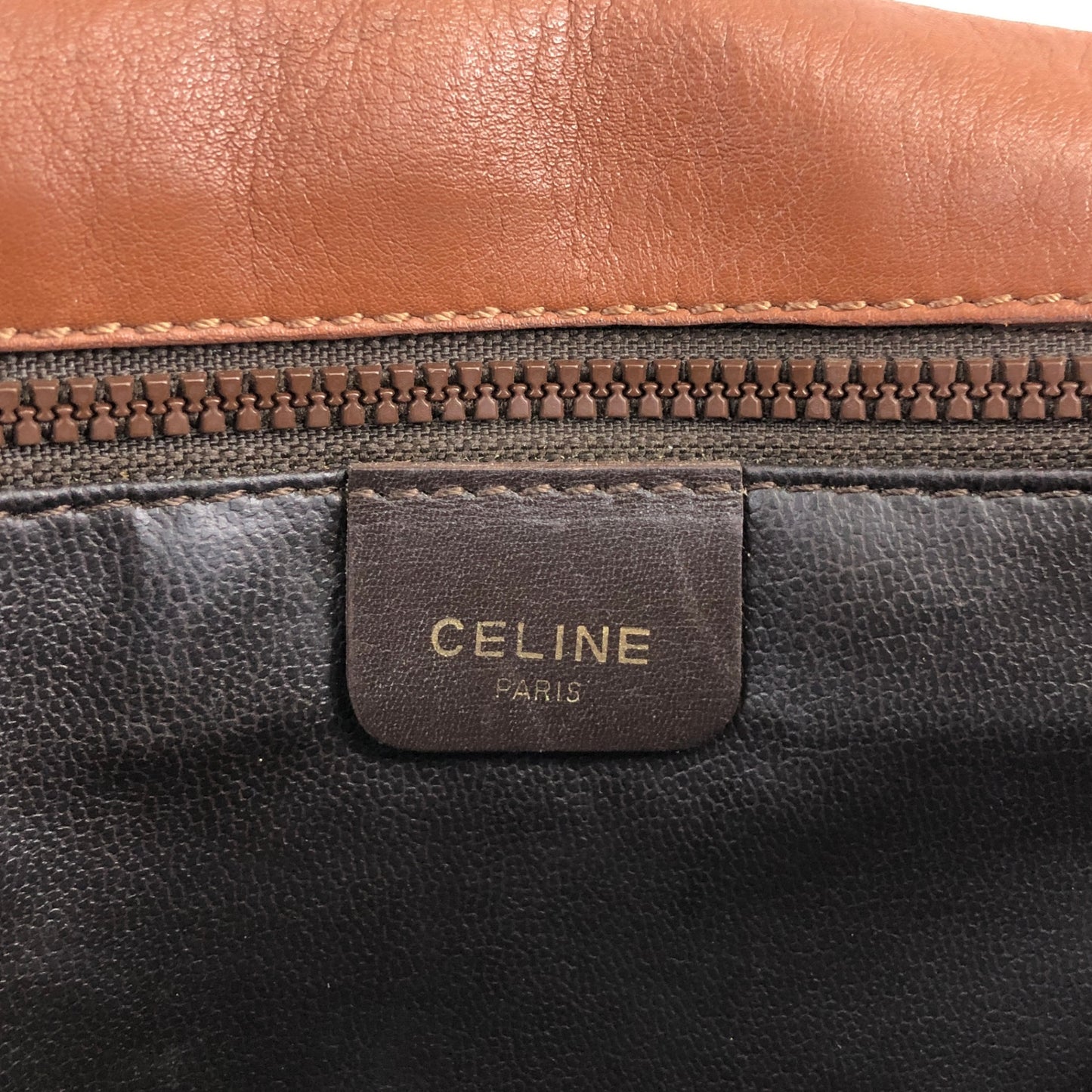CELINE Blason Round Shoulder bag Brown Vintage krviby