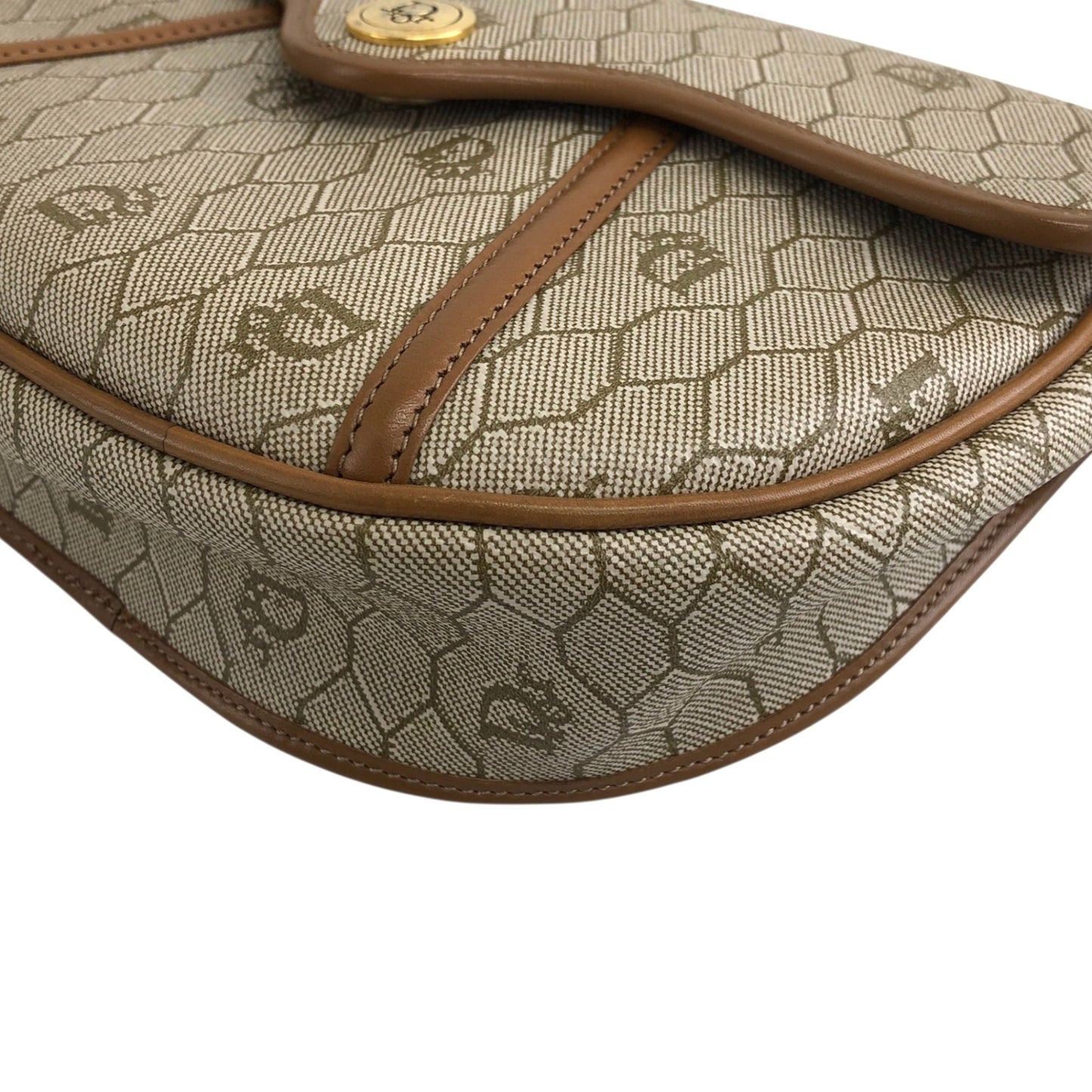 Christian Dior Honeycomb Pattern Shoulder bag Beige Vintage bbirpg