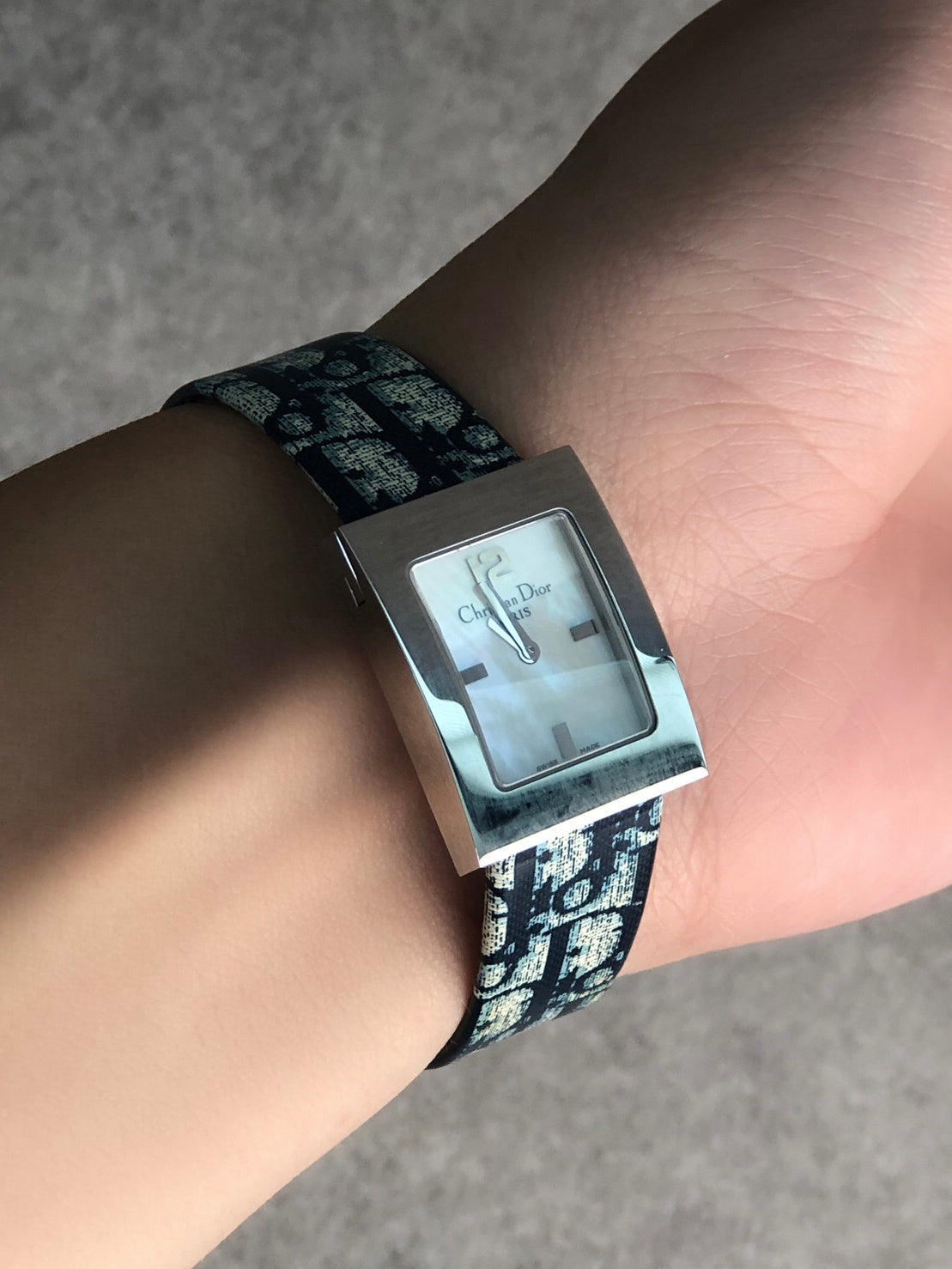 Christian Dior Trotter Quartz Watch Blue D78-109 Vintage j83yk7