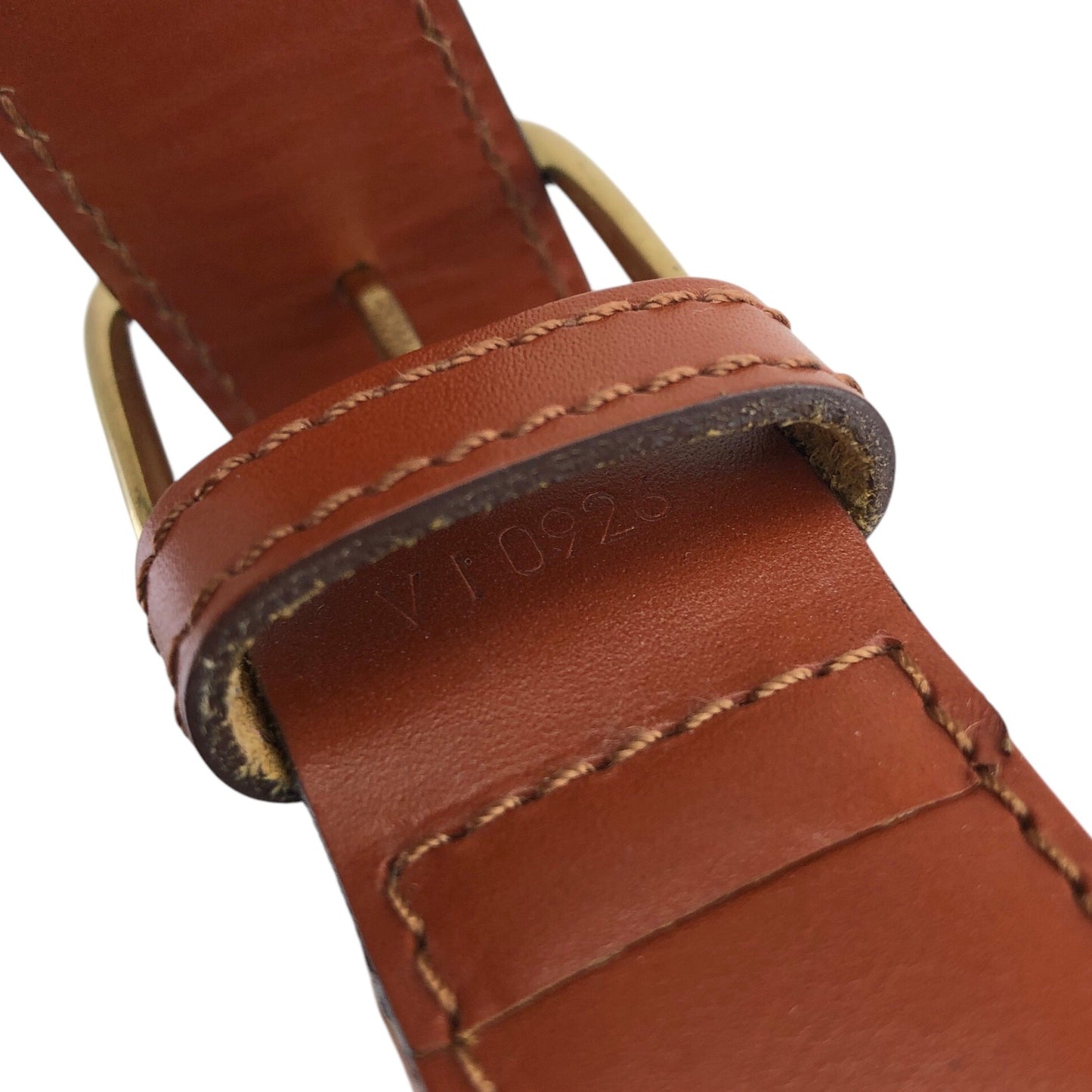 LOUIS VUITTON Epi 抽繩單肩包 棕色 復古 z4nsfh