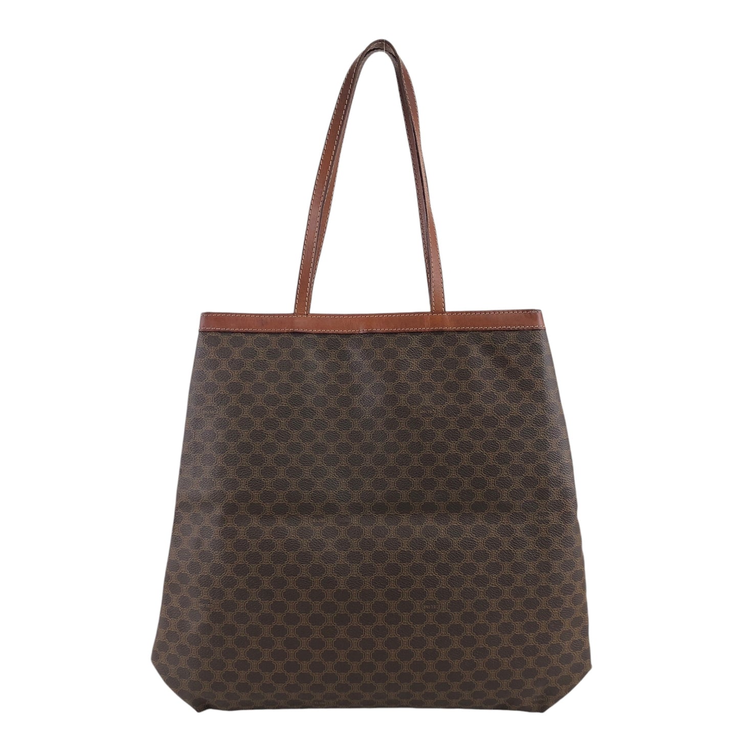 CELINE Macadam Blason Shoulder bag Totebag Brown Vintage 5ivy2t