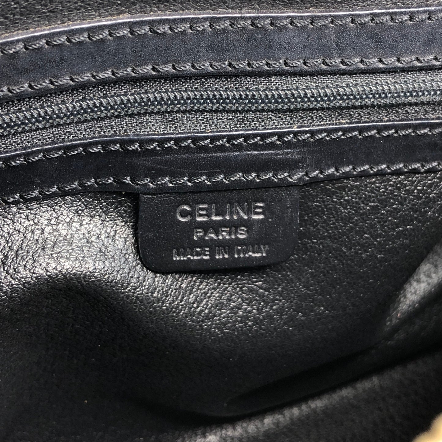 CELINE Macadam Blason Handbag Black Vintage yagsxr