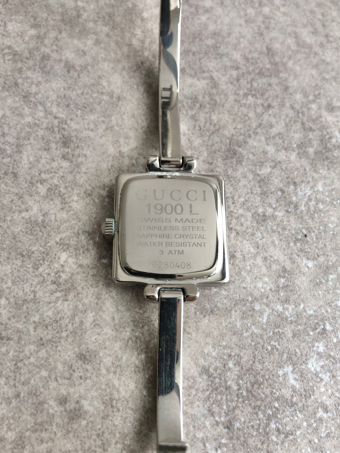 GUCCI Quartz Watch Silver 1900L Vintage ey4n3g