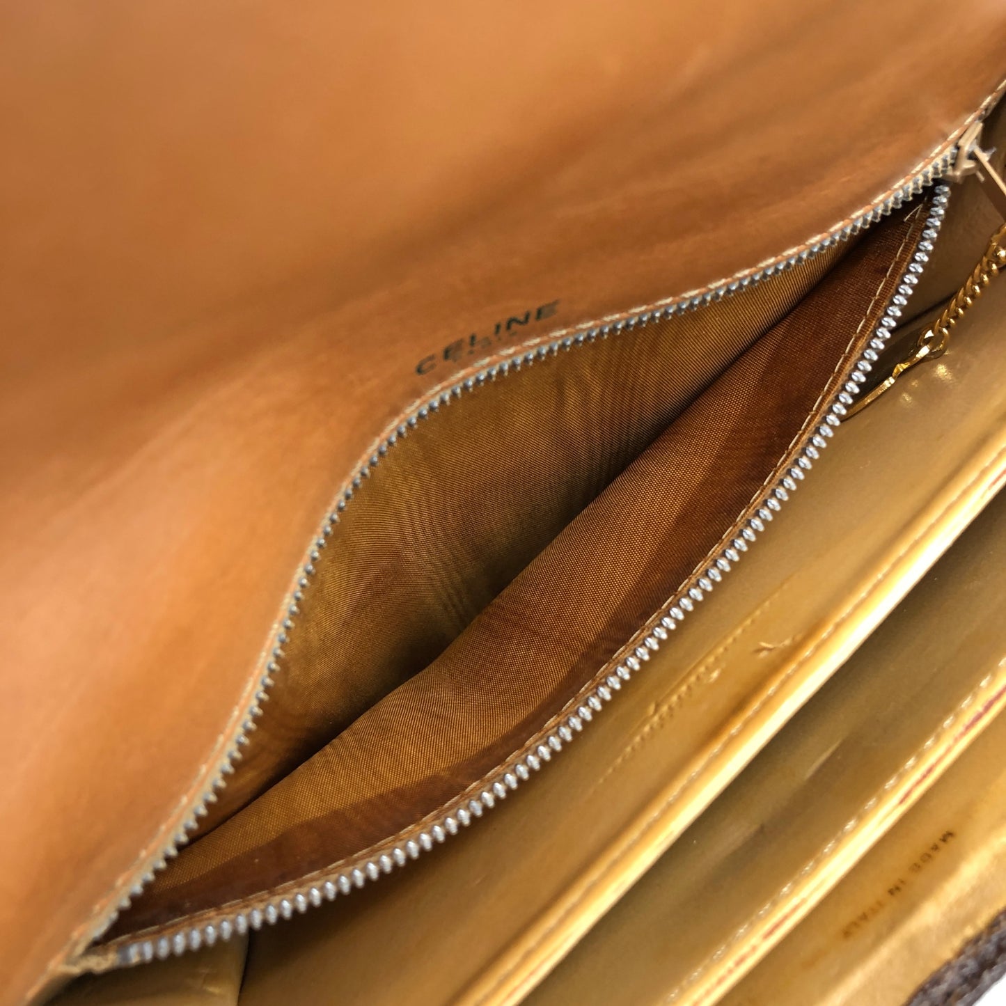 CELINE Macadam Horse Carriage Shoulder bag Brown Vintage dccdnx