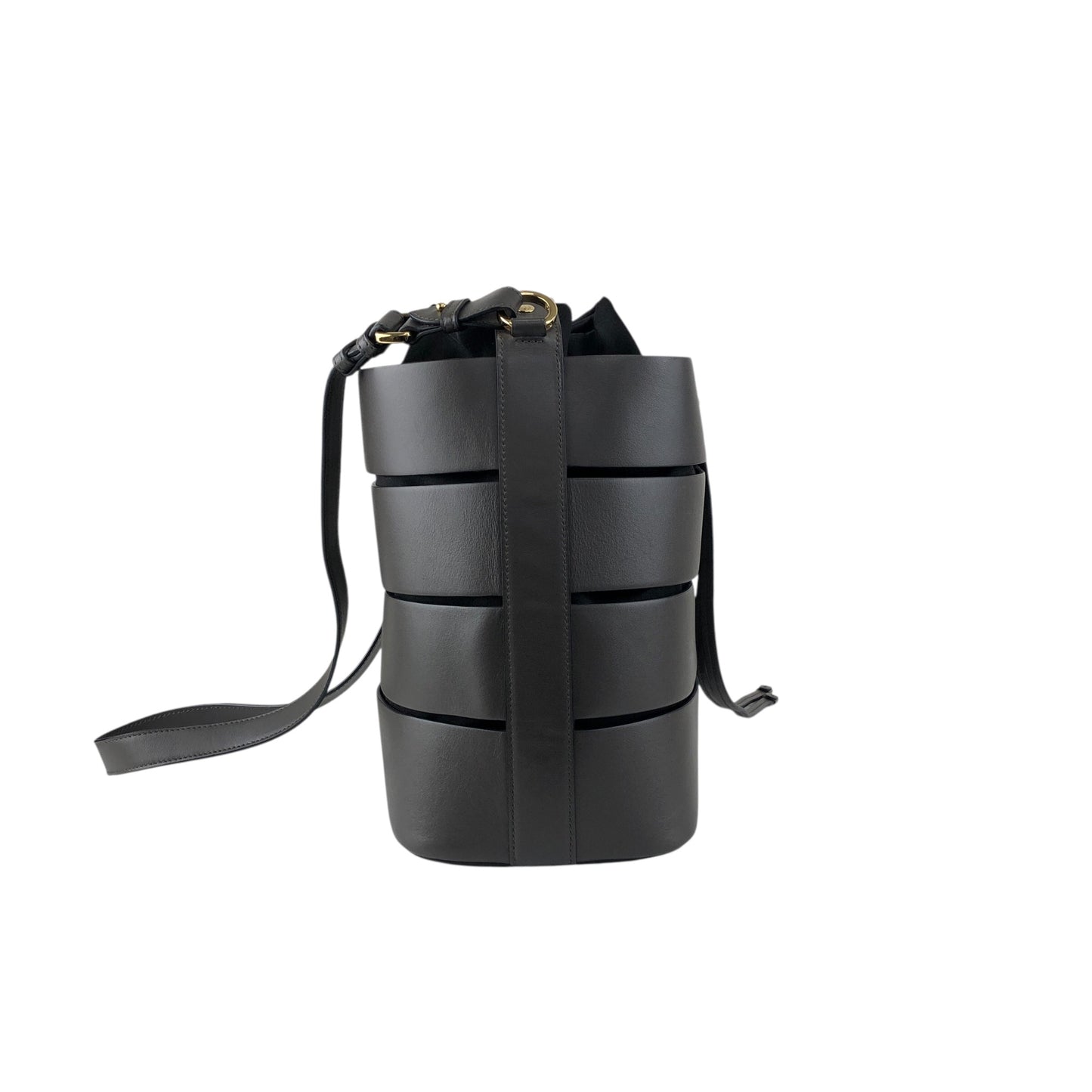 Salvatore Ferragamo Drawstring Shoulder bag Gray Vintage de3dye