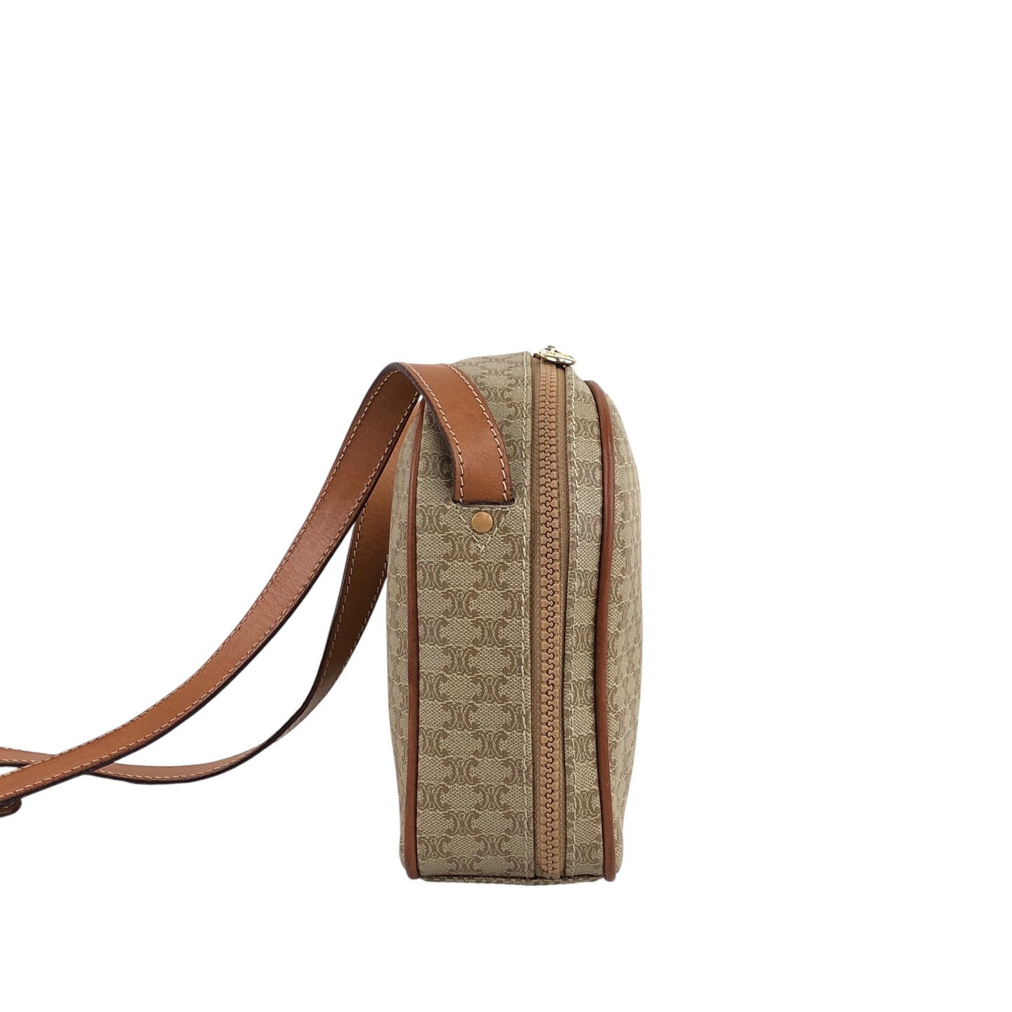 CELINE Macadam Shoulder bag Beige Vintage w86afa