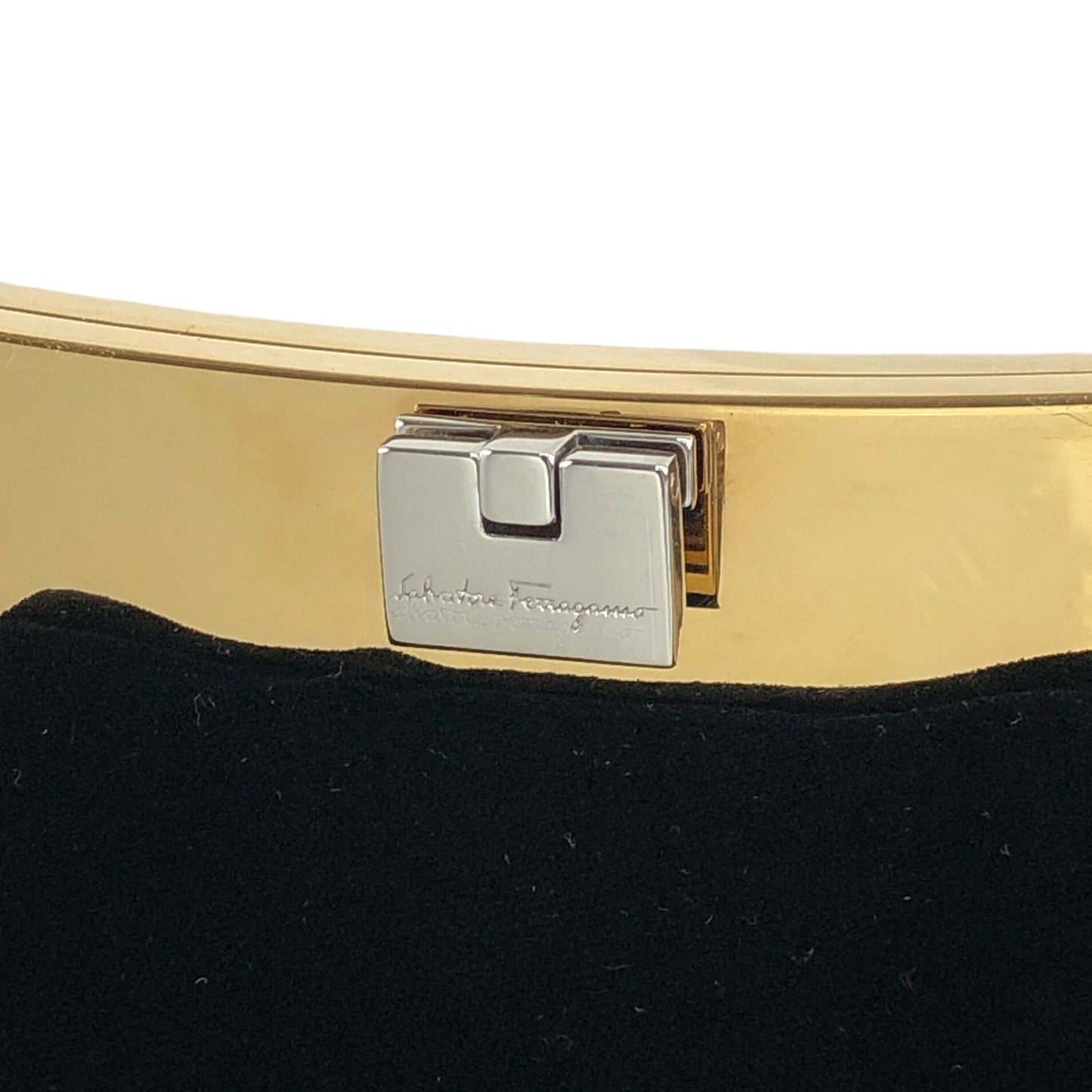 Salvatore Ferragamo 水鑽小號手提包 黑色 復古 bv3g8n