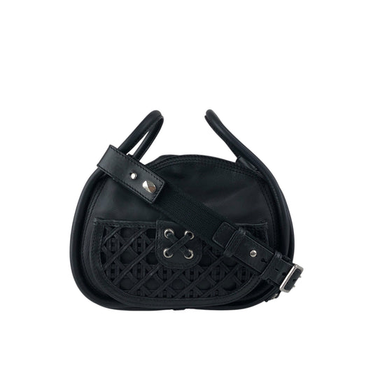 Christian Dior Cannage Round Shoulder bag Black Vintage kb2urx
