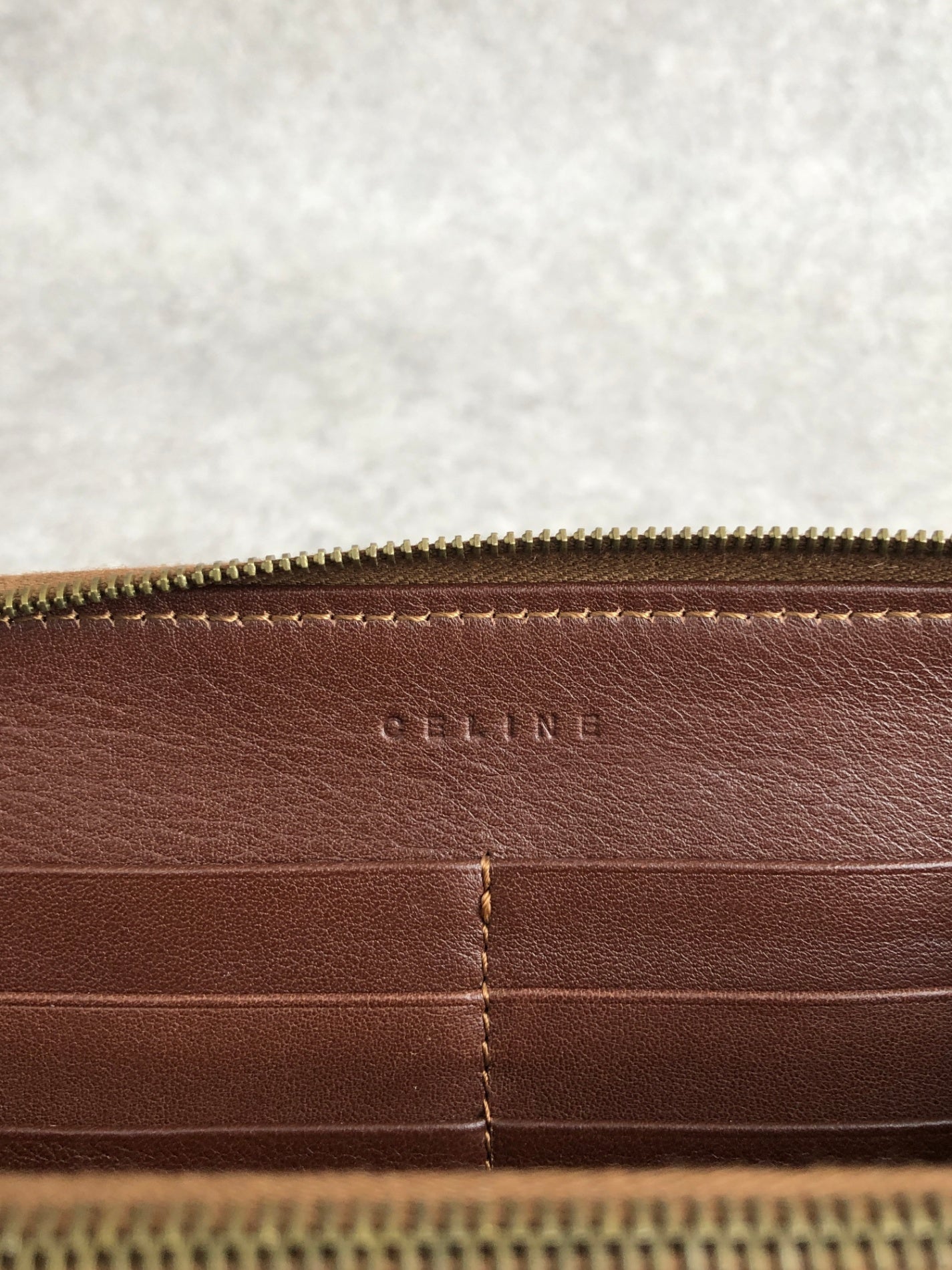 CELINE Paris Macadam Long Wallet Indigo Vintage icrhmn