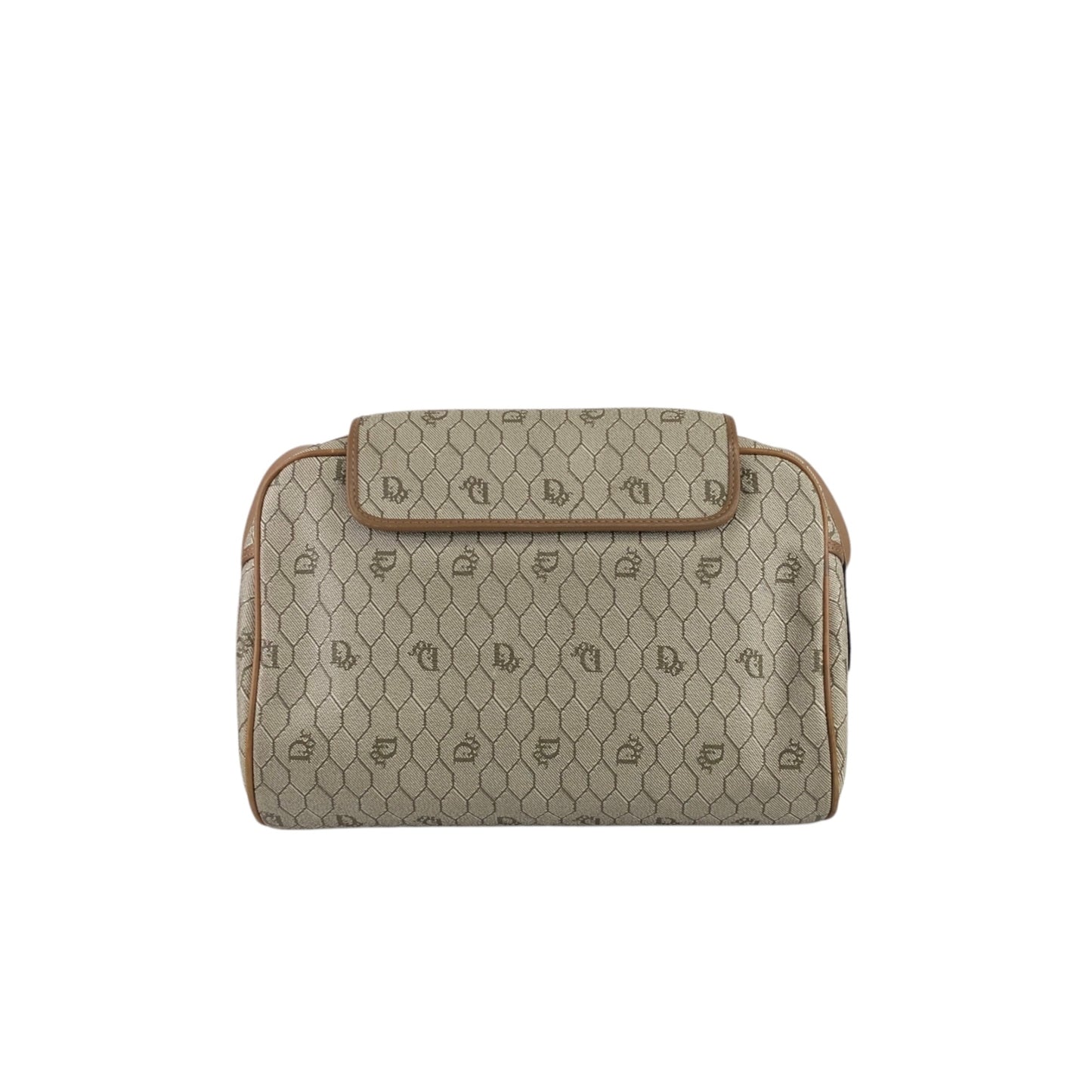 Christian Dior Honeycomb Pattern Shoulder bag Beige Vintage x5m4cu