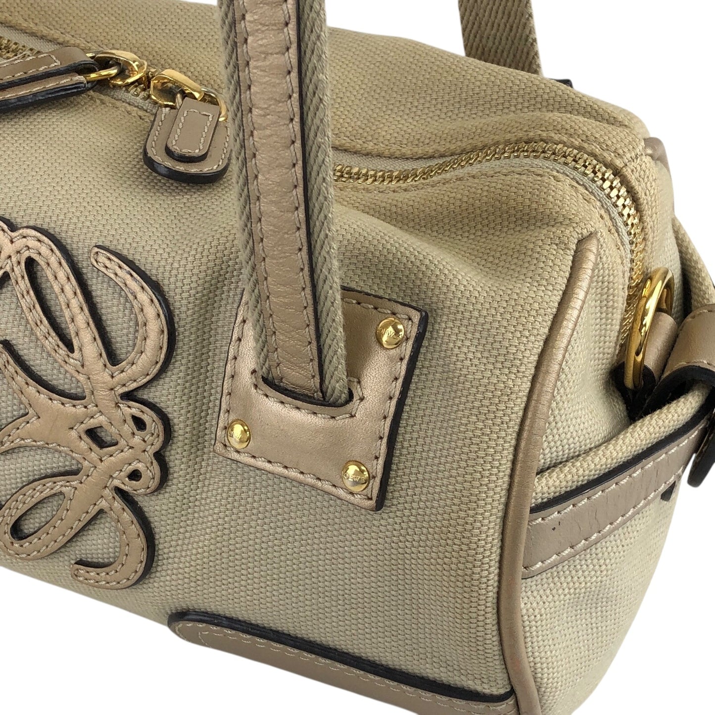 LOEWE Anagram Handbag Beige Vintage pf5sjv