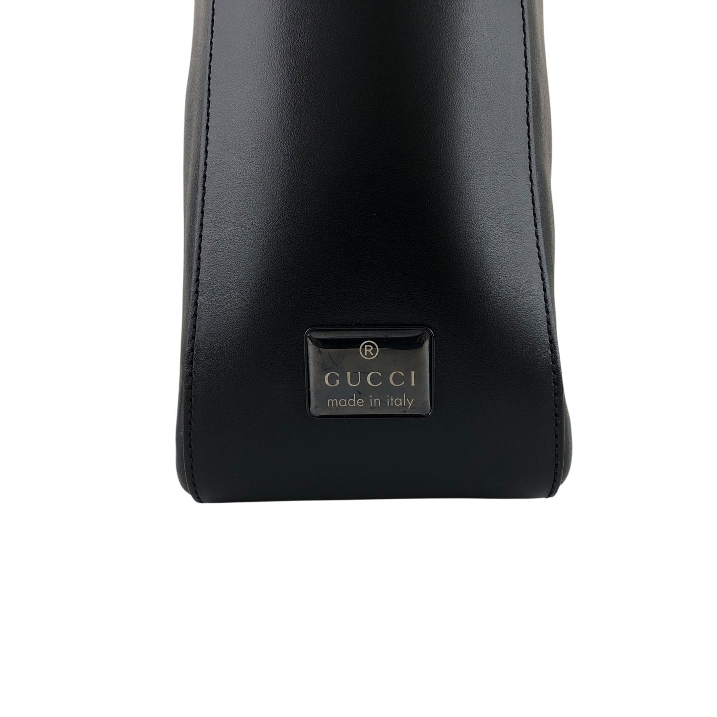 GUCCI Logo Shoulder bag Black Vintage rwdkrz
