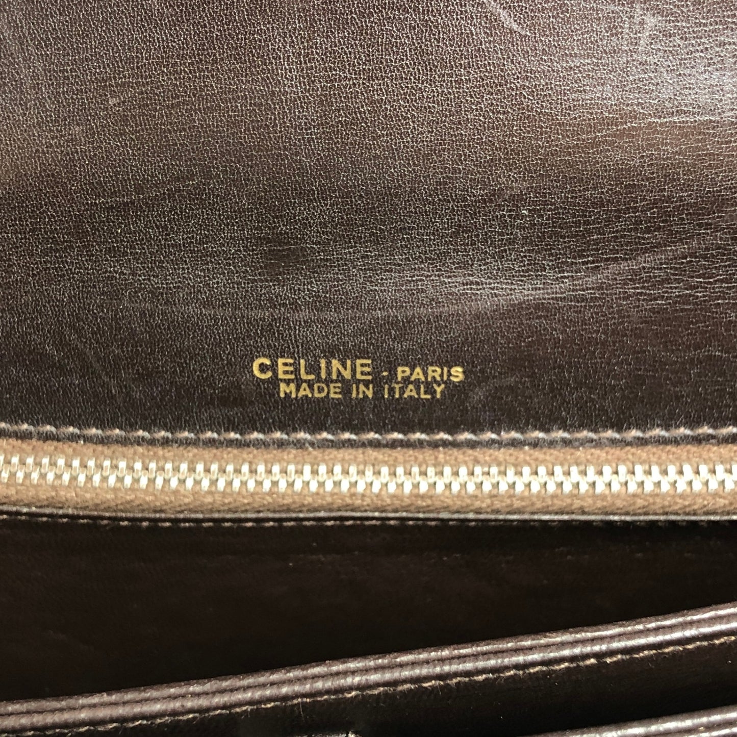 CELINE Horse Carriage Front Buckle Shoulder bag Brown Vintage mbdia8