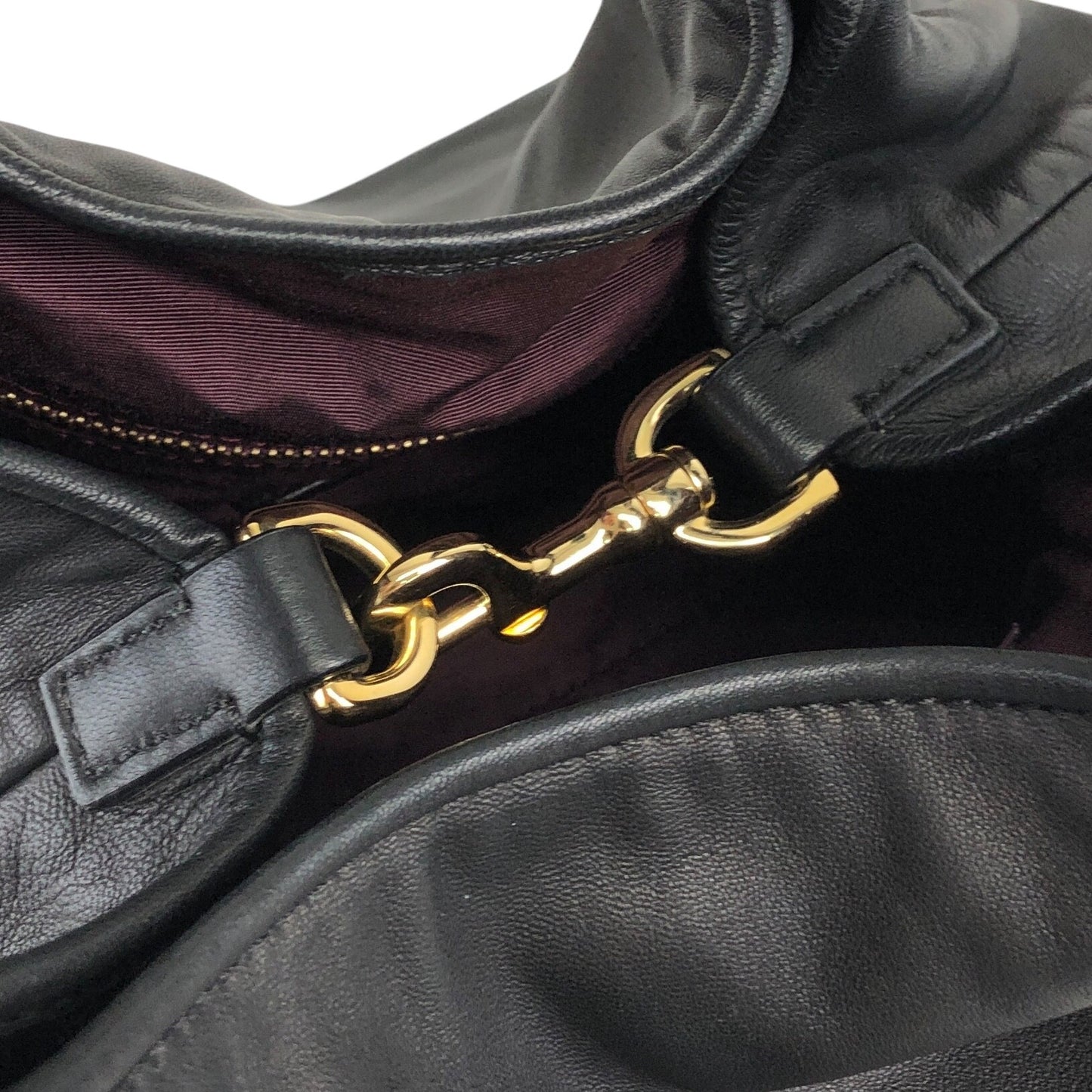 LOEWE Padlock Handbag Black Vintage 3b6srk