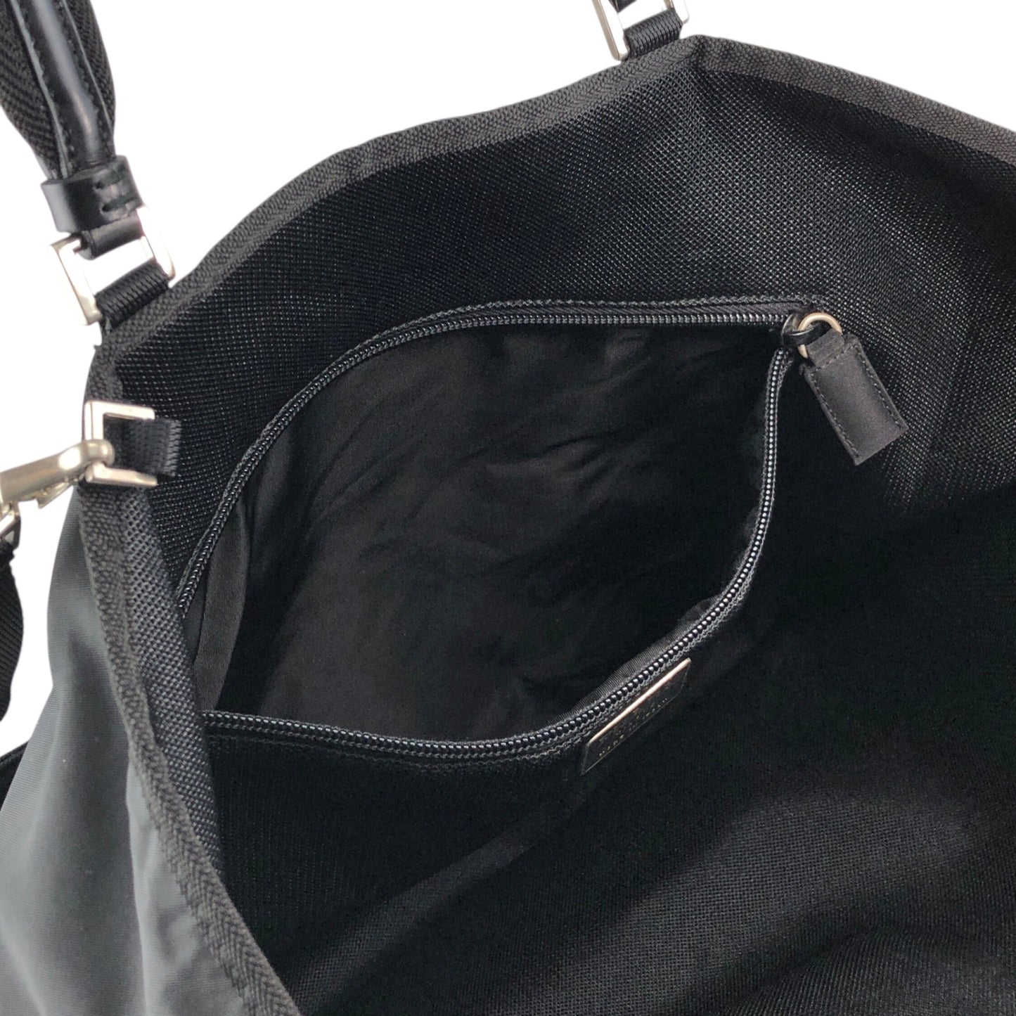 PRADA Tessuto Triangle Logo Totebag Black Vintage ehdcz6