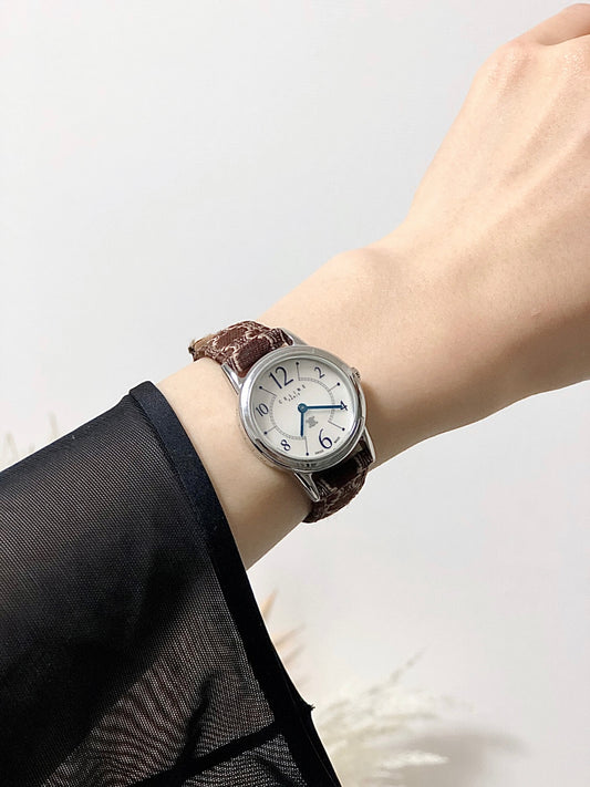 CELINE Blason Watch Brown Vintage 6hyr75