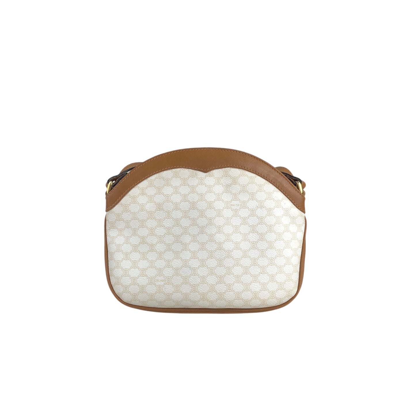 CELINE Macadam Blason Shoulder bag White Vintage y88uii