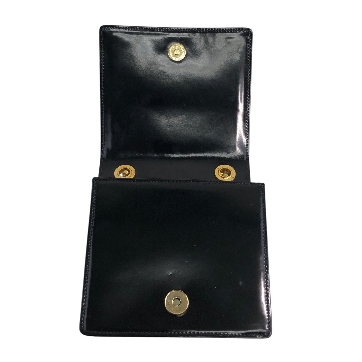 GIVENCHY Logo Chain Shoulder bag Black Vintage b6v468