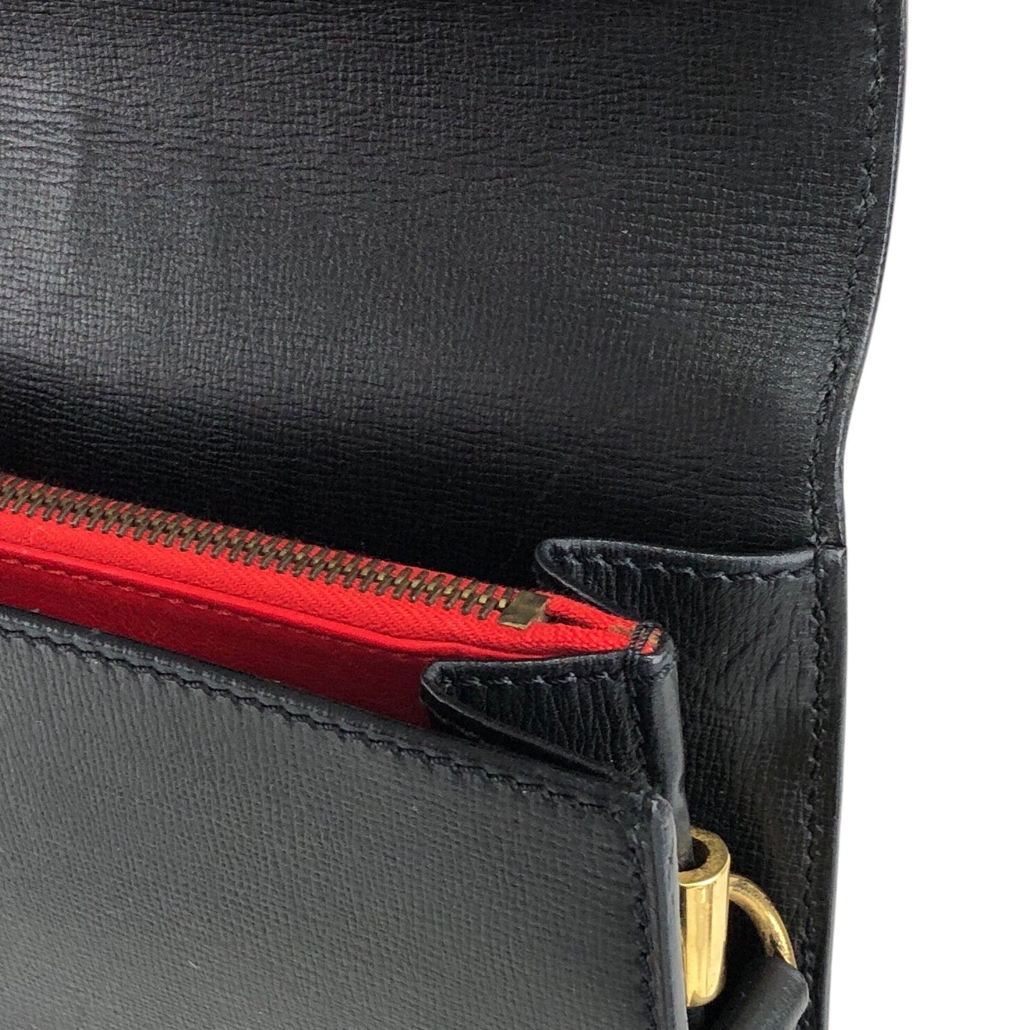 CELINE Gancini Shoulder bag Black Vintage 5p7kss