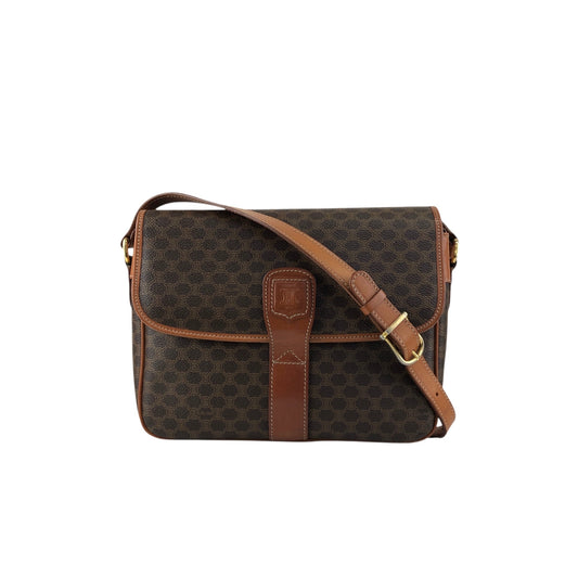 CELINE Macadam Blason Shoulder bag Brown Vintage vim7mw