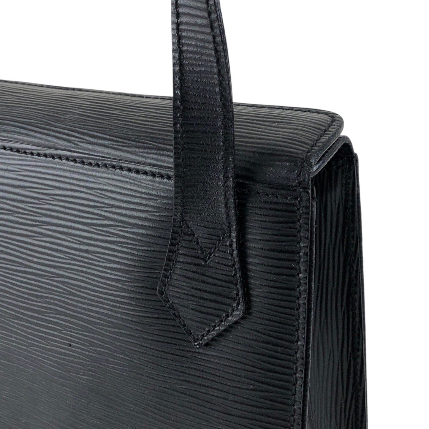 FENDI Logo Embossed Shoulder bag Black Vintage asc2di