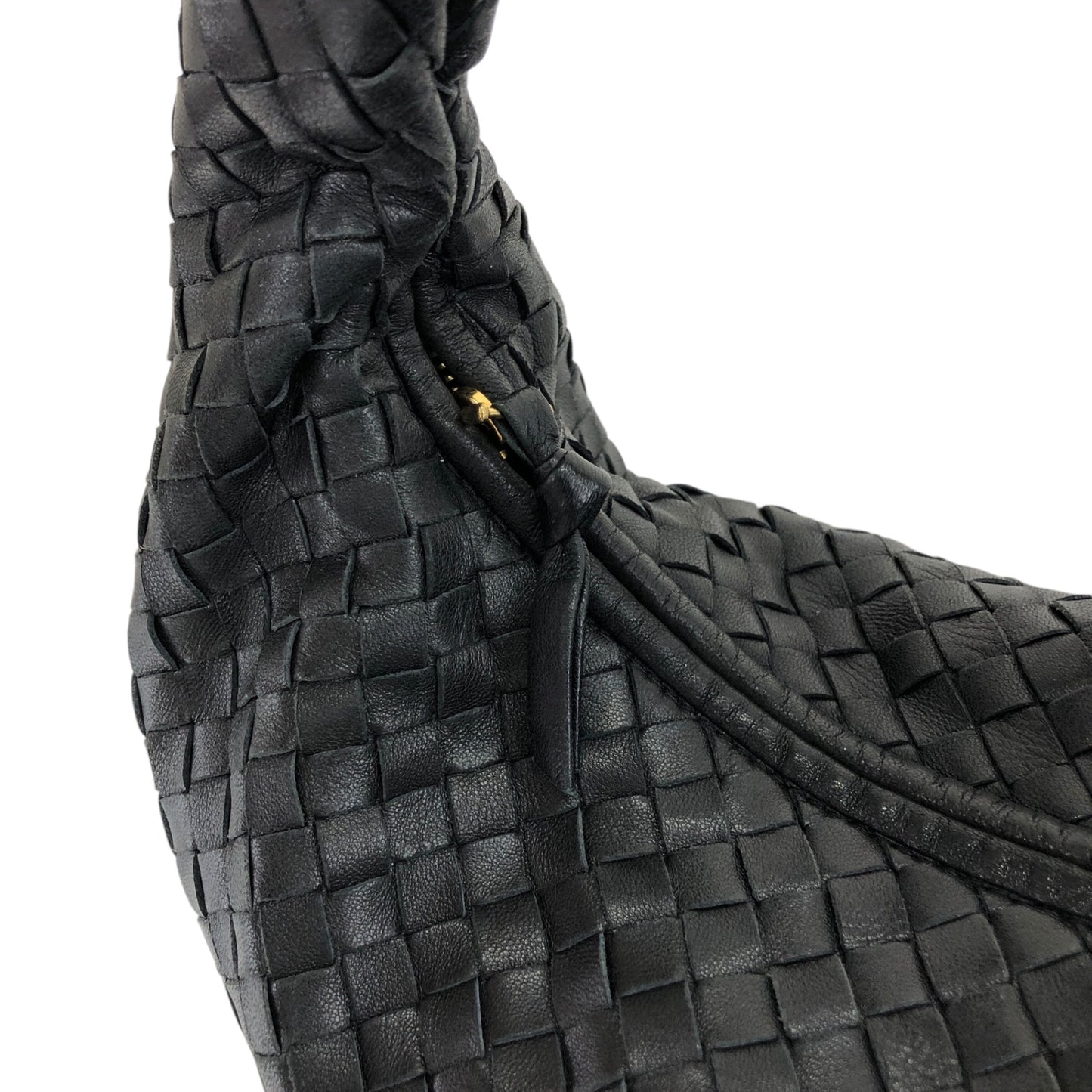 Bottega Veneta Intrecciato Shoulder bag Hobobag Black Vintage 8utm5a