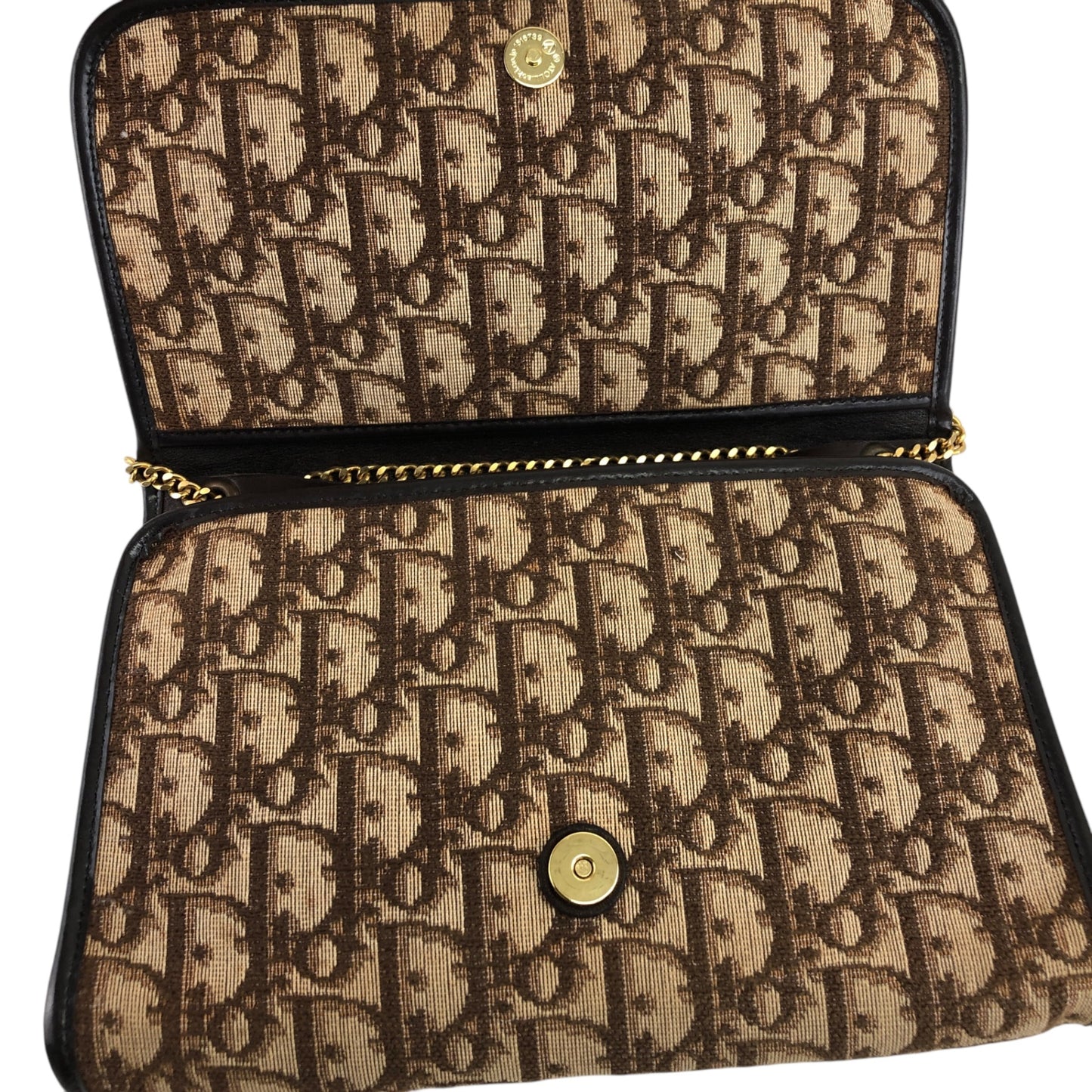 Christian Dior Trotter Chain 單肩包 棕色 復古 mdfdd4