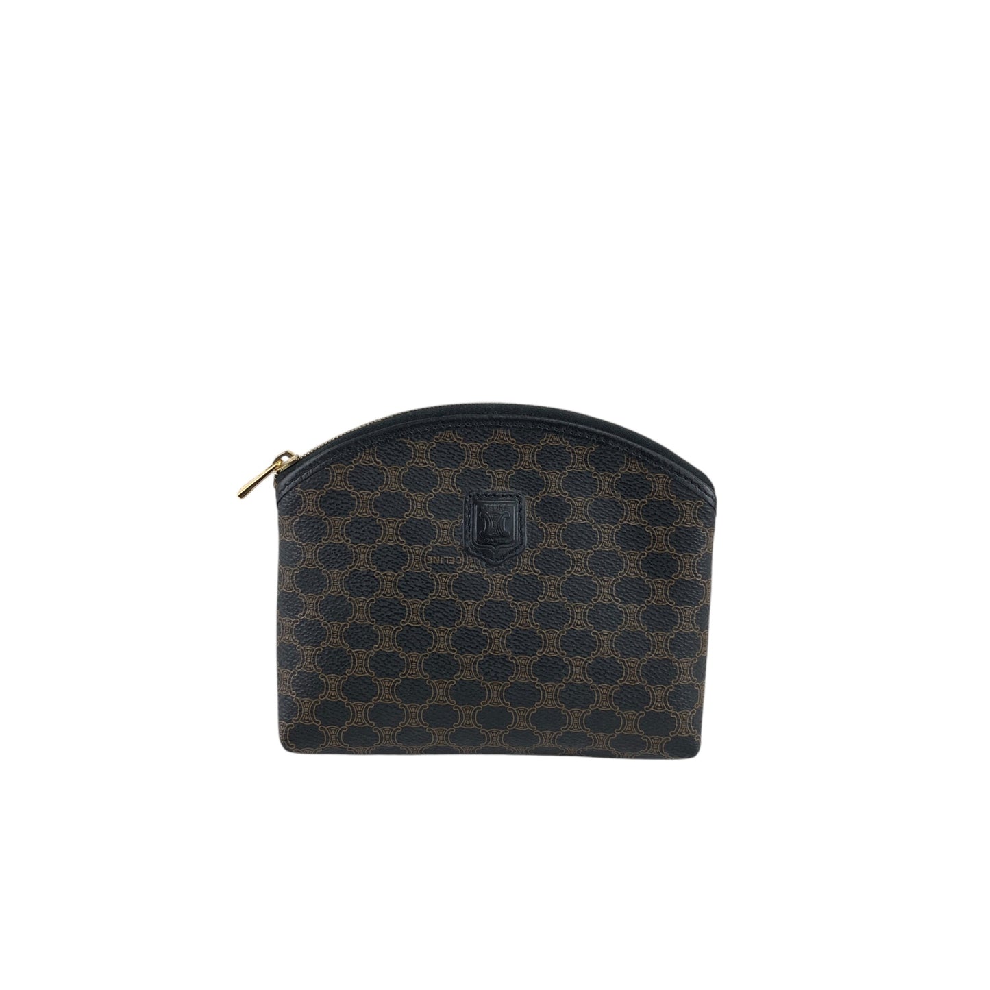 CELINE Macadam Blason Pouch Black Vintage yef5at