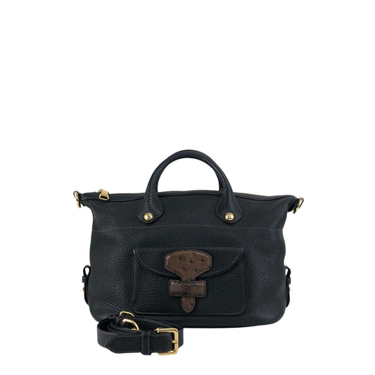 LOEWE Anagram Two-way Handbag Shoulder bag Black Vintage 2n8mxe