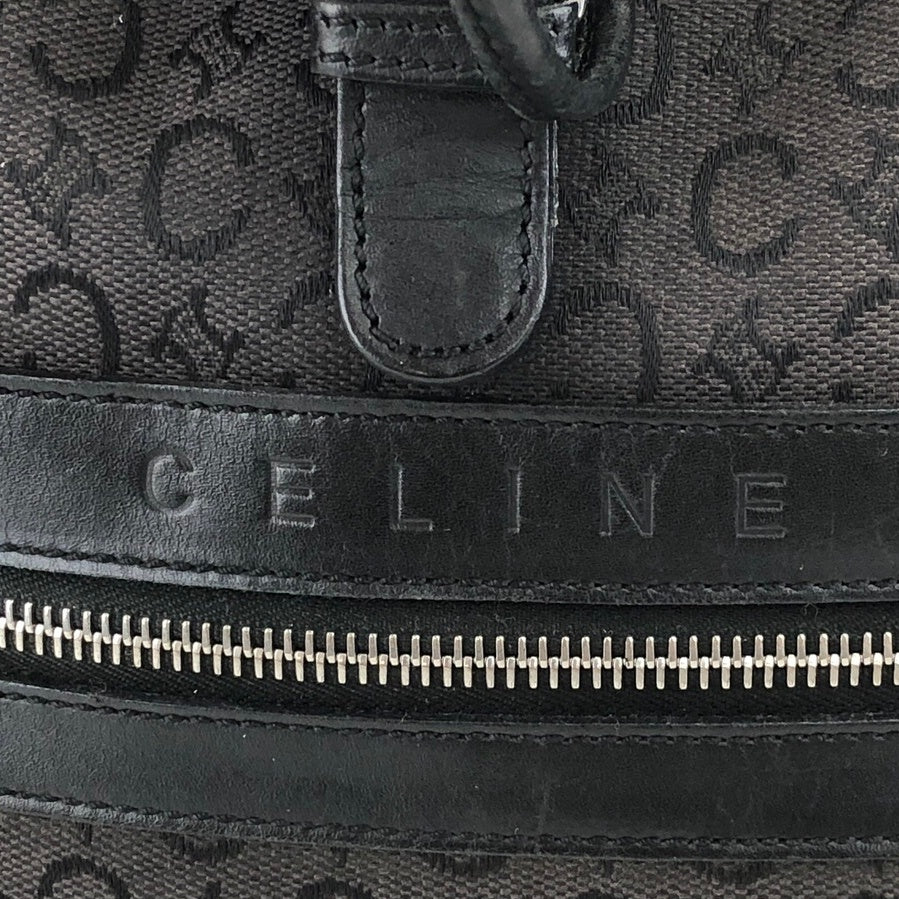 CELINE Front Buckl Backpack Black Vintage u4kmmj