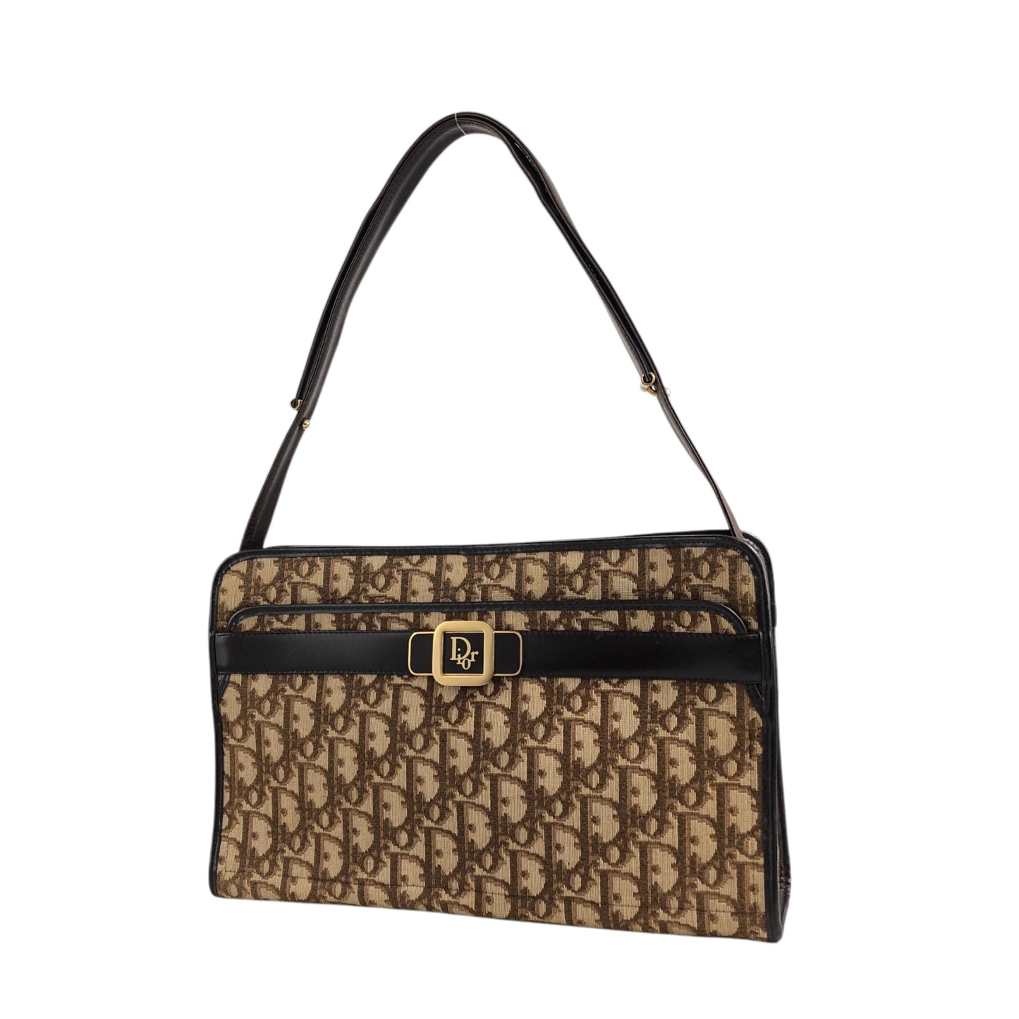 Christian Dior Trotter Logo 肩背包 棕色 復古 6durdn