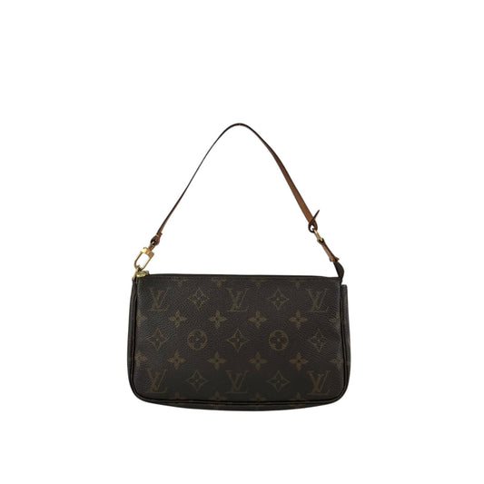 LOUIS VUITTON Monogram Small Handbag Brown Vintage kuv8xs