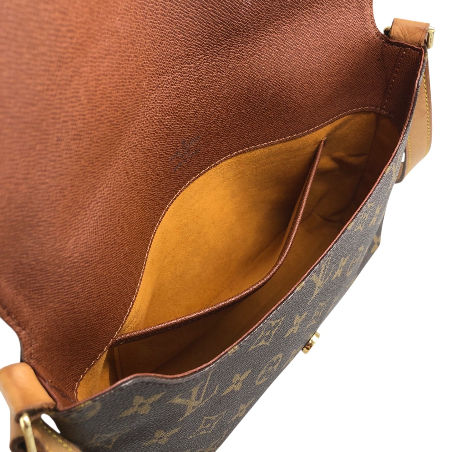 LOUIS VUITTON Monogram Shoulder bag Brown Vintage hhd3ec