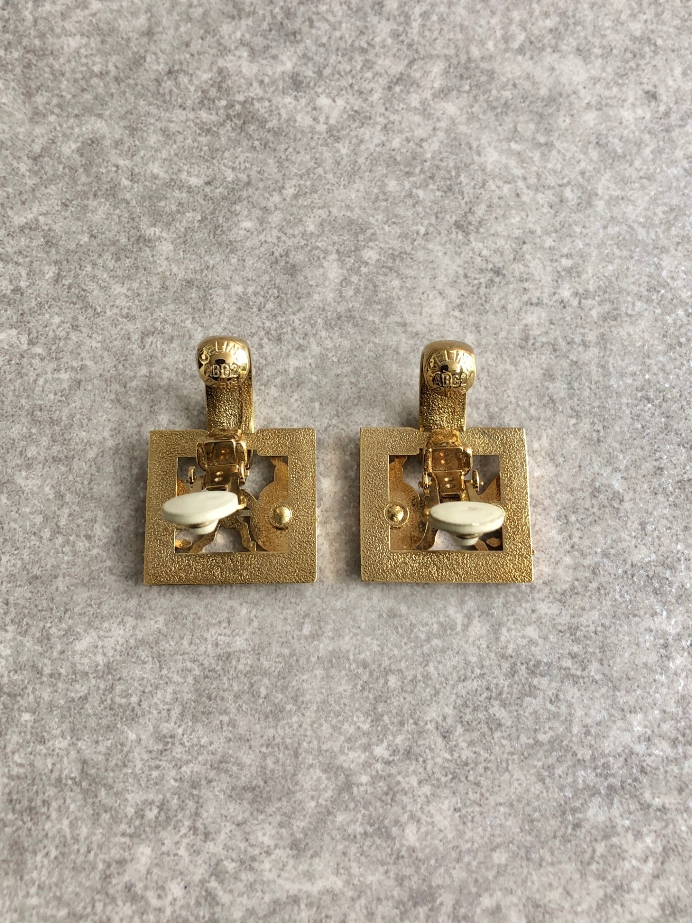 CELINE Earrings Gold Vintage j33fzg